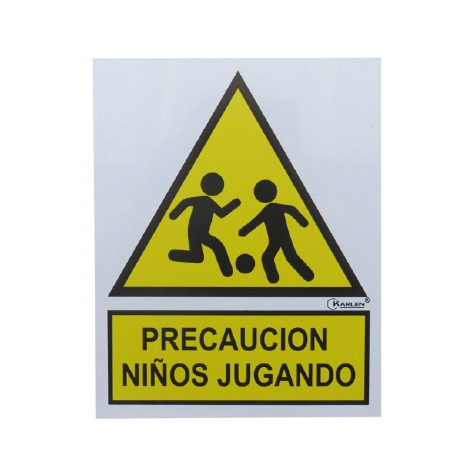 Letrero Señalización Precaución Niños Jugando