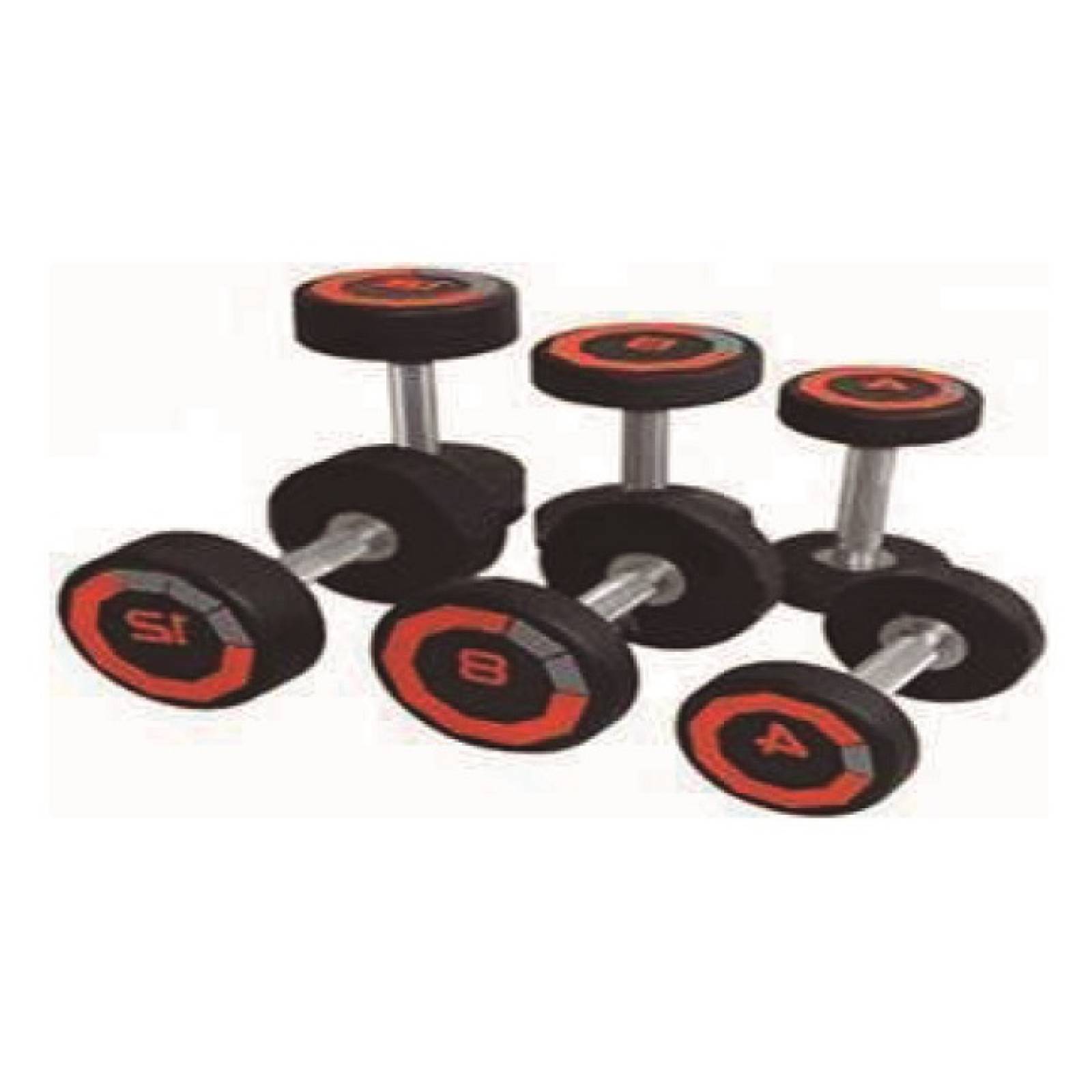 Mancuerna Profesional Ejercitación Acero Antidesliz 16Kg Gim