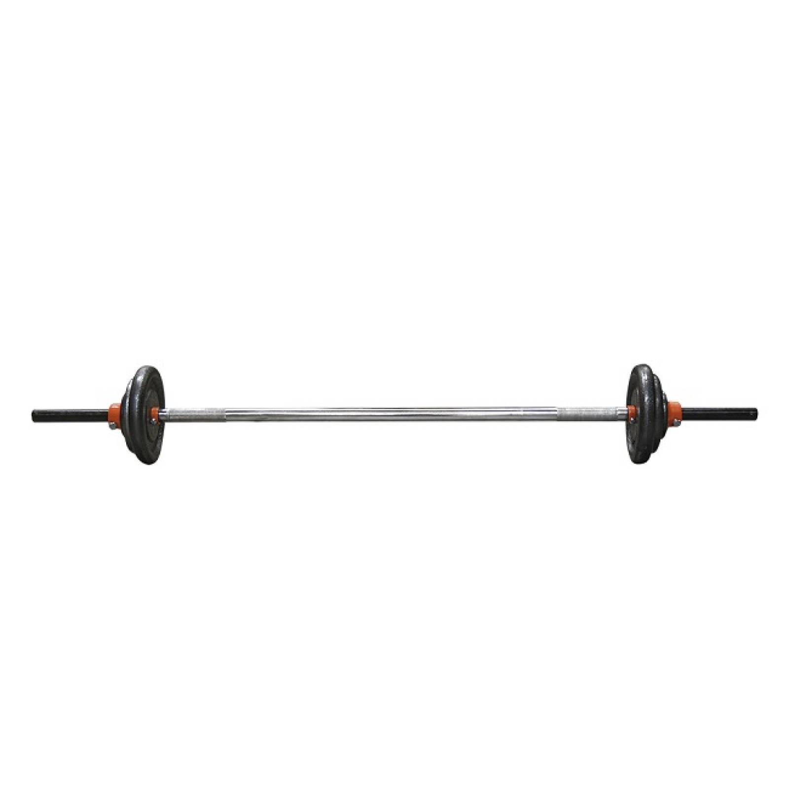 Barra Olímpica Con 6 Discos Acero Fitness Entrenamiento 20Kg