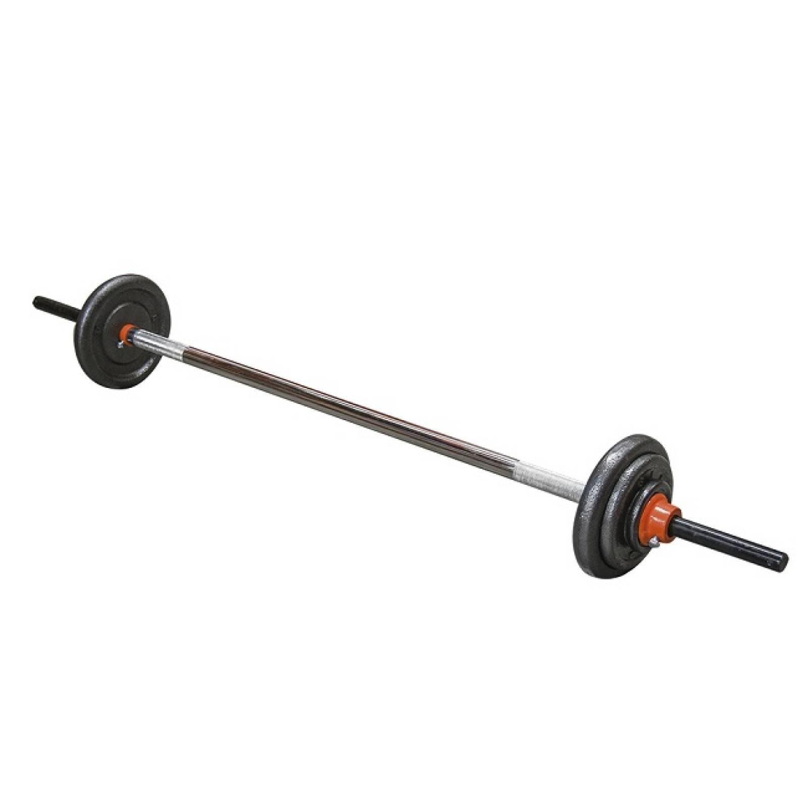 Barra Olímpica Con 6 Discos Acero Fitness Entrenamiento 20Kg