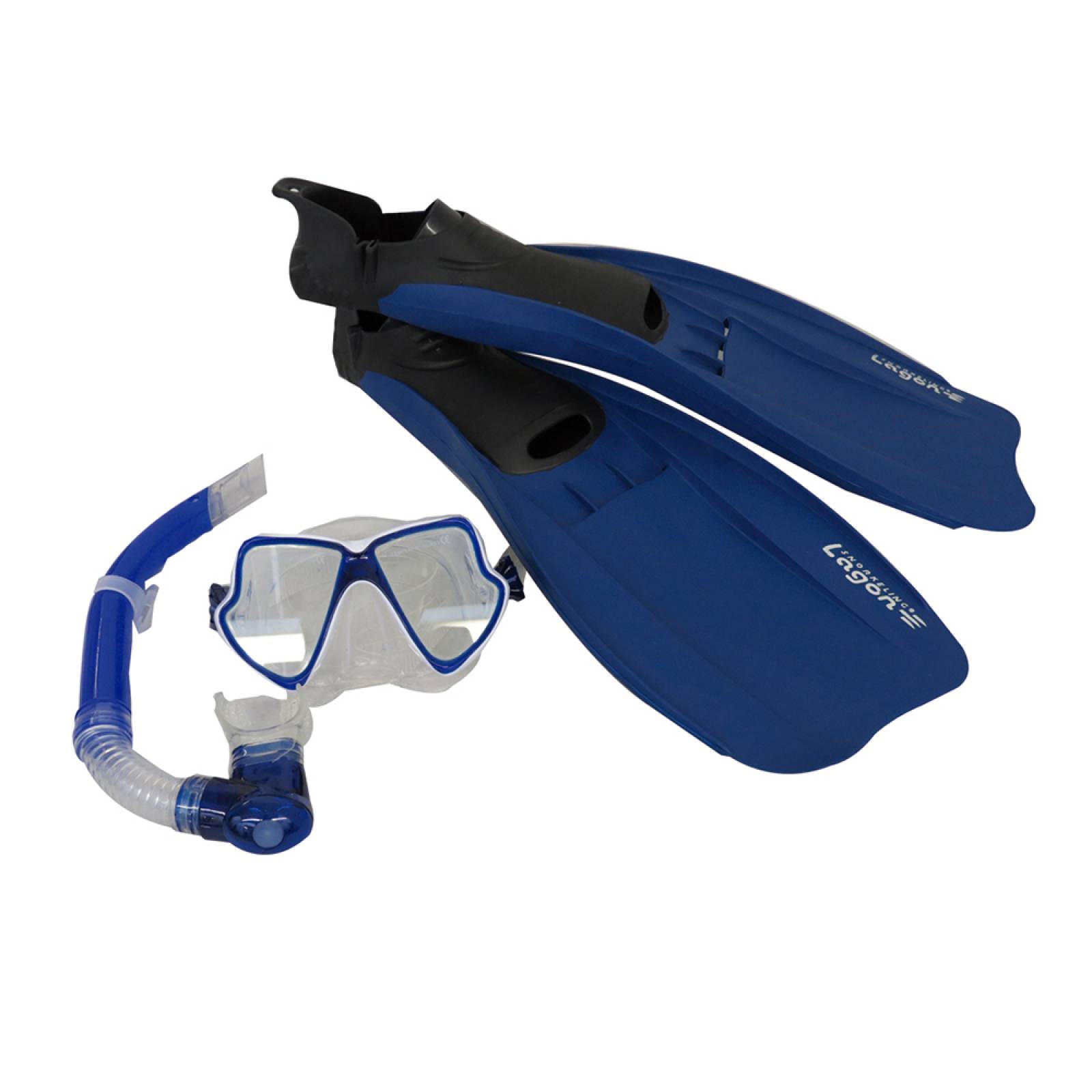 Juego Para Buceo Aletas Visor Snorkel Lagon Resistente 26.5
