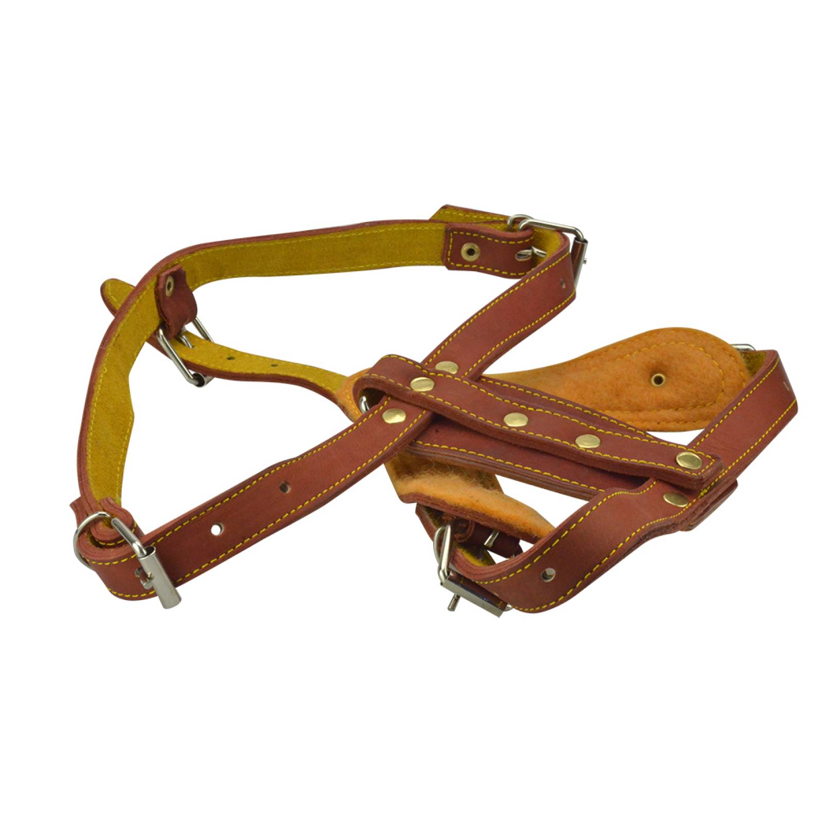 Pechera De Piel Para Perros Reforzada Vaqueta Ajustable 32Cm