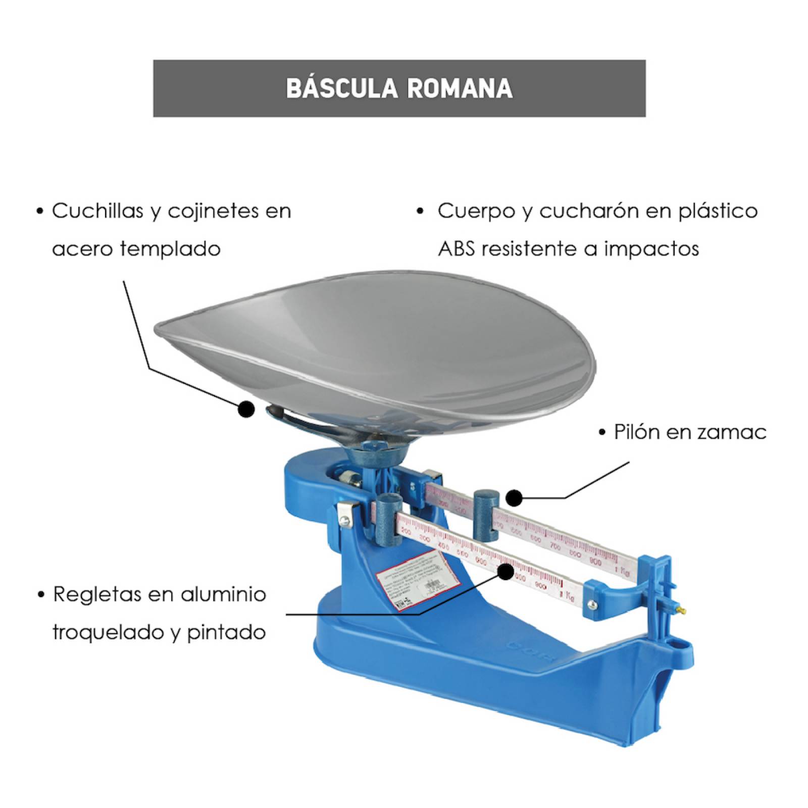 Bascula Romana De Cucharon 5-H D/P 5Kg