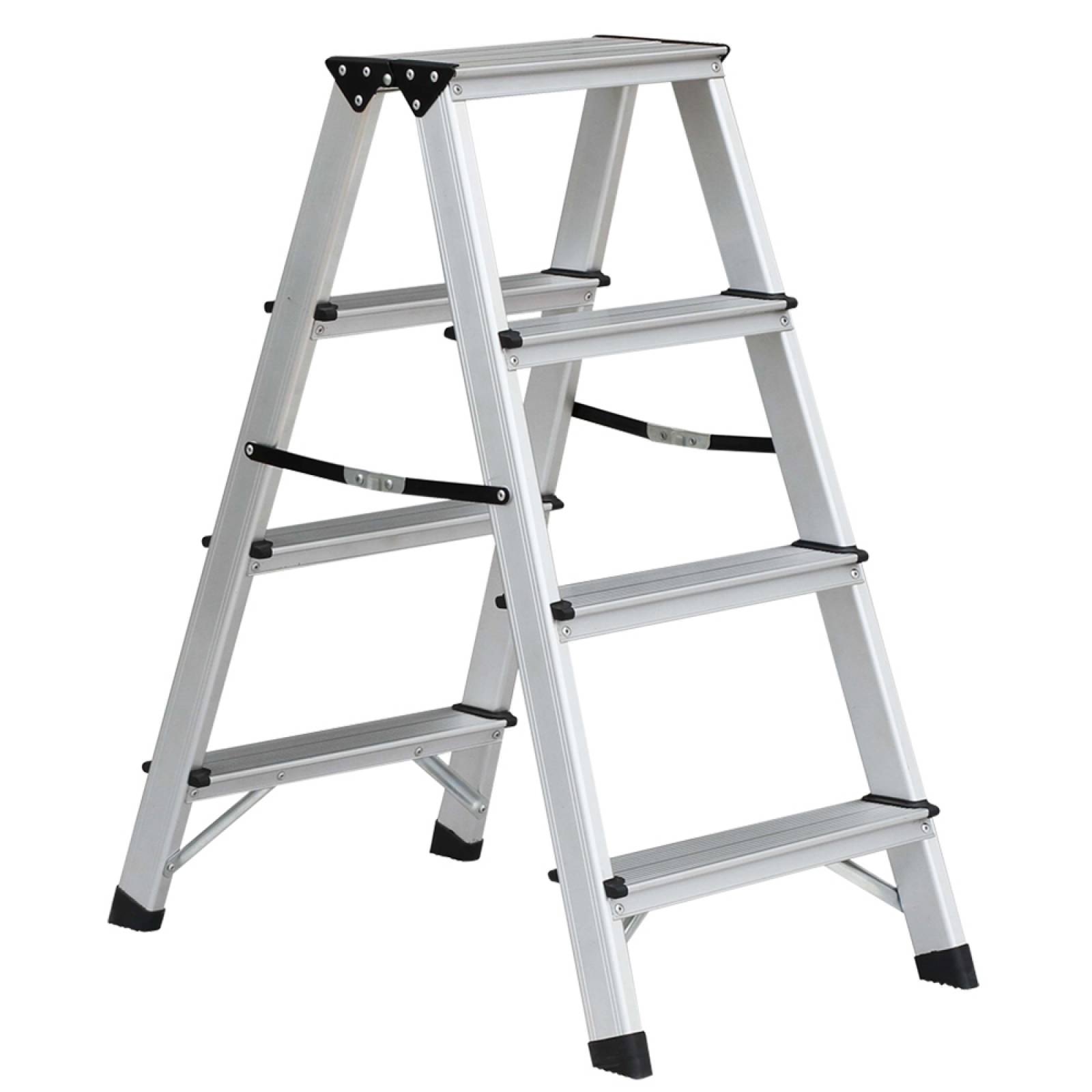 Escalera Doble De Aluminio 2X4 Escalones Ad0404A