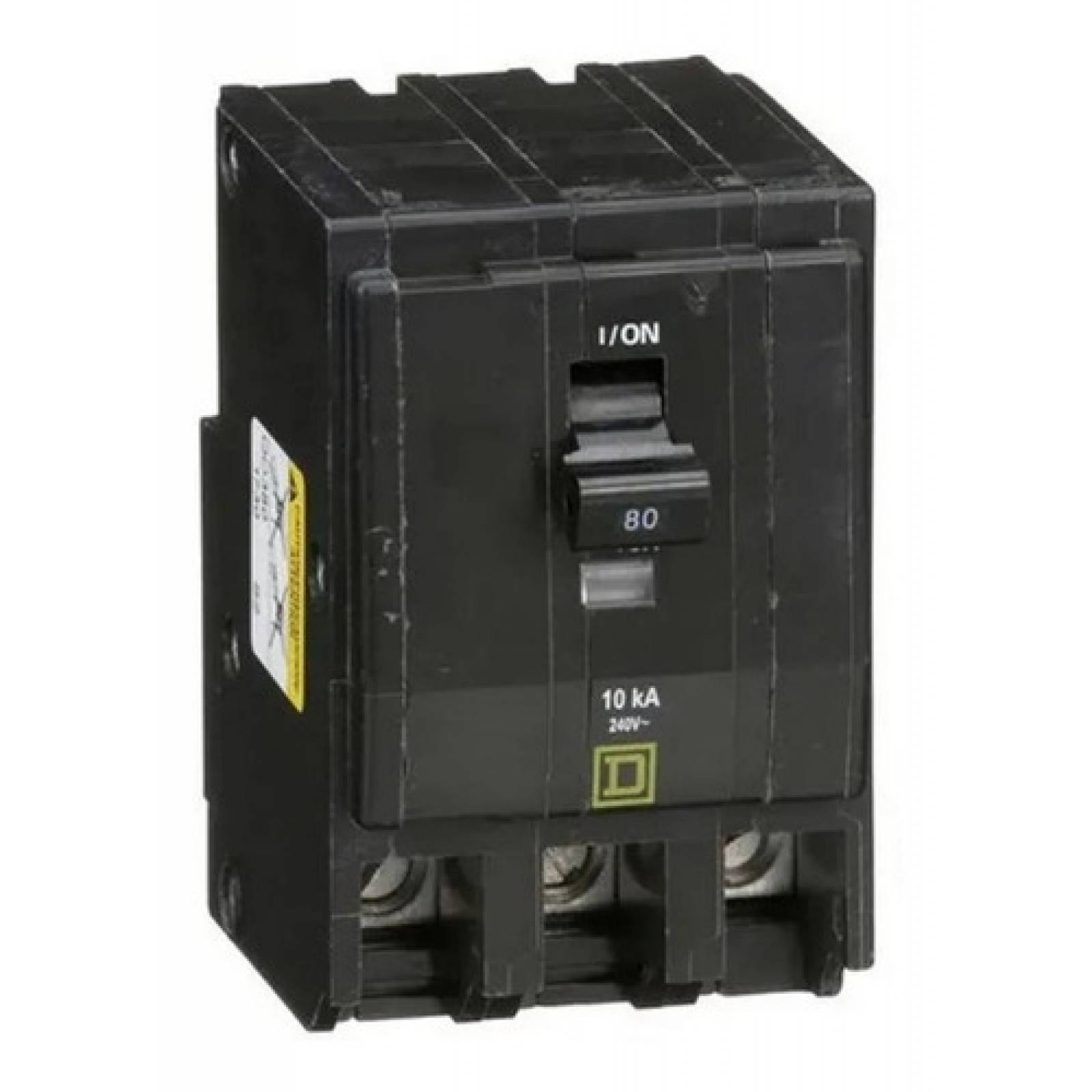 Interruptor Termomagnetico, Qo380, 3 Polos, 80a, 10ka.