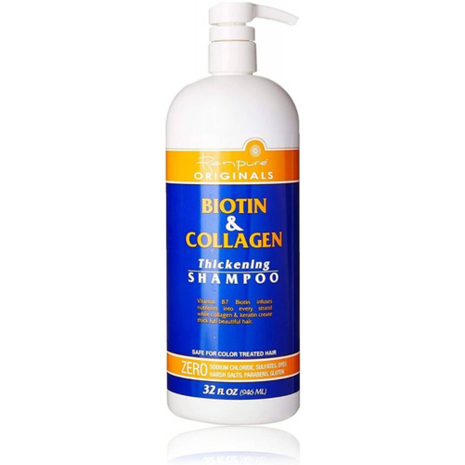 Set Renpure De Colágeno Y Biotina 32oz Sin Sulfatos De E.u.a