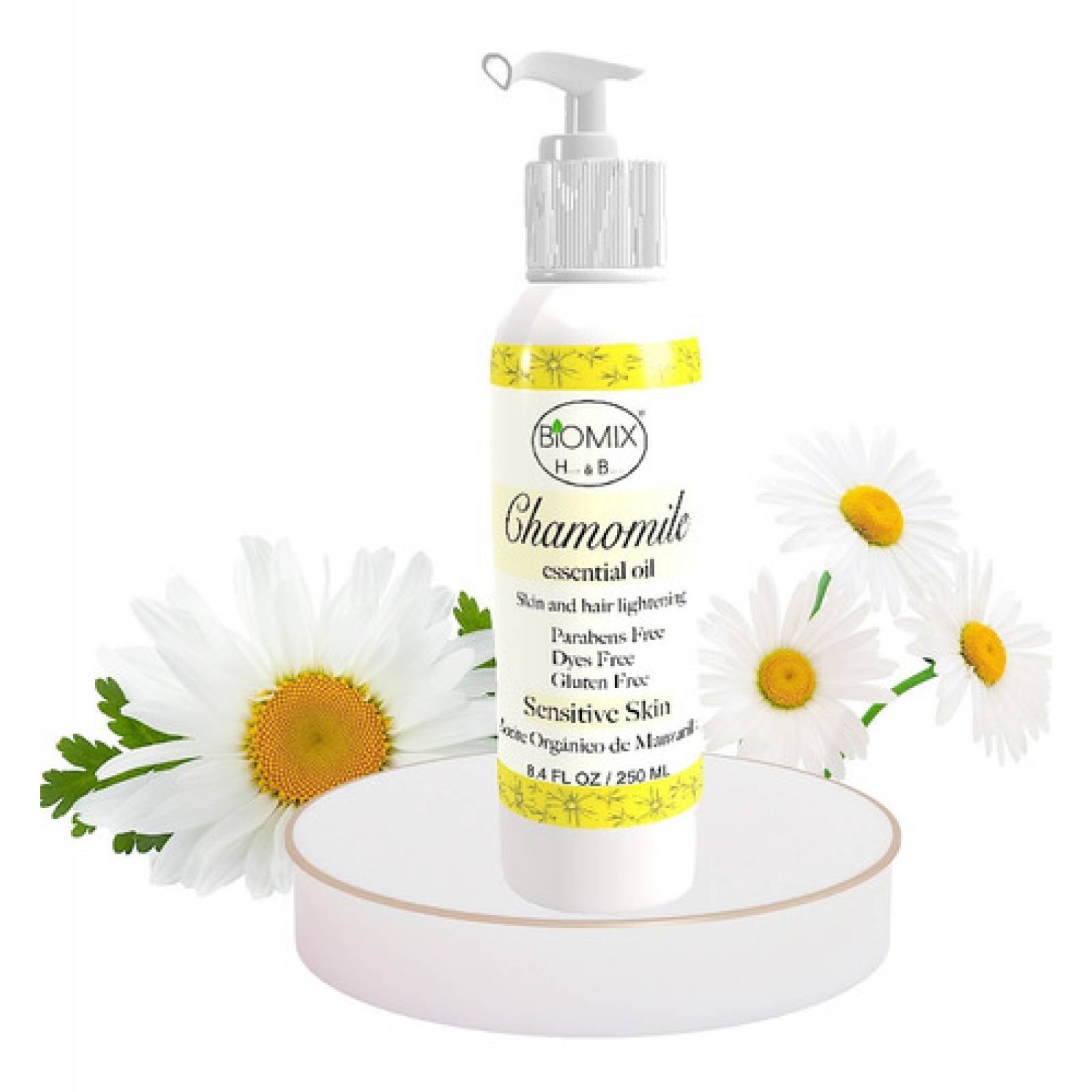 Aceite De Manzanilla Orgánico Aclarante Piel Cabello 250 Ml