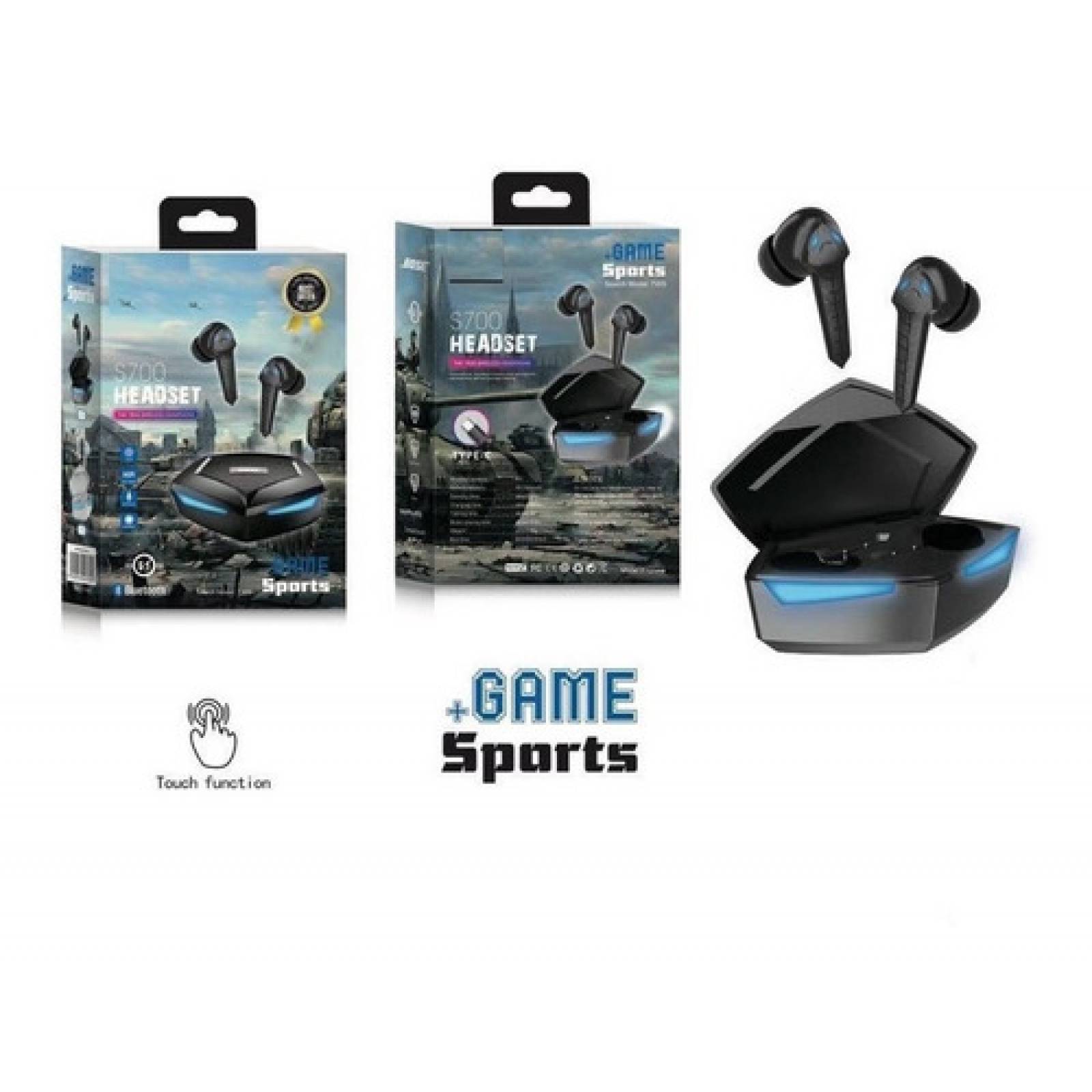 Auriculares Inalámbricos Gamer Design Negro S700