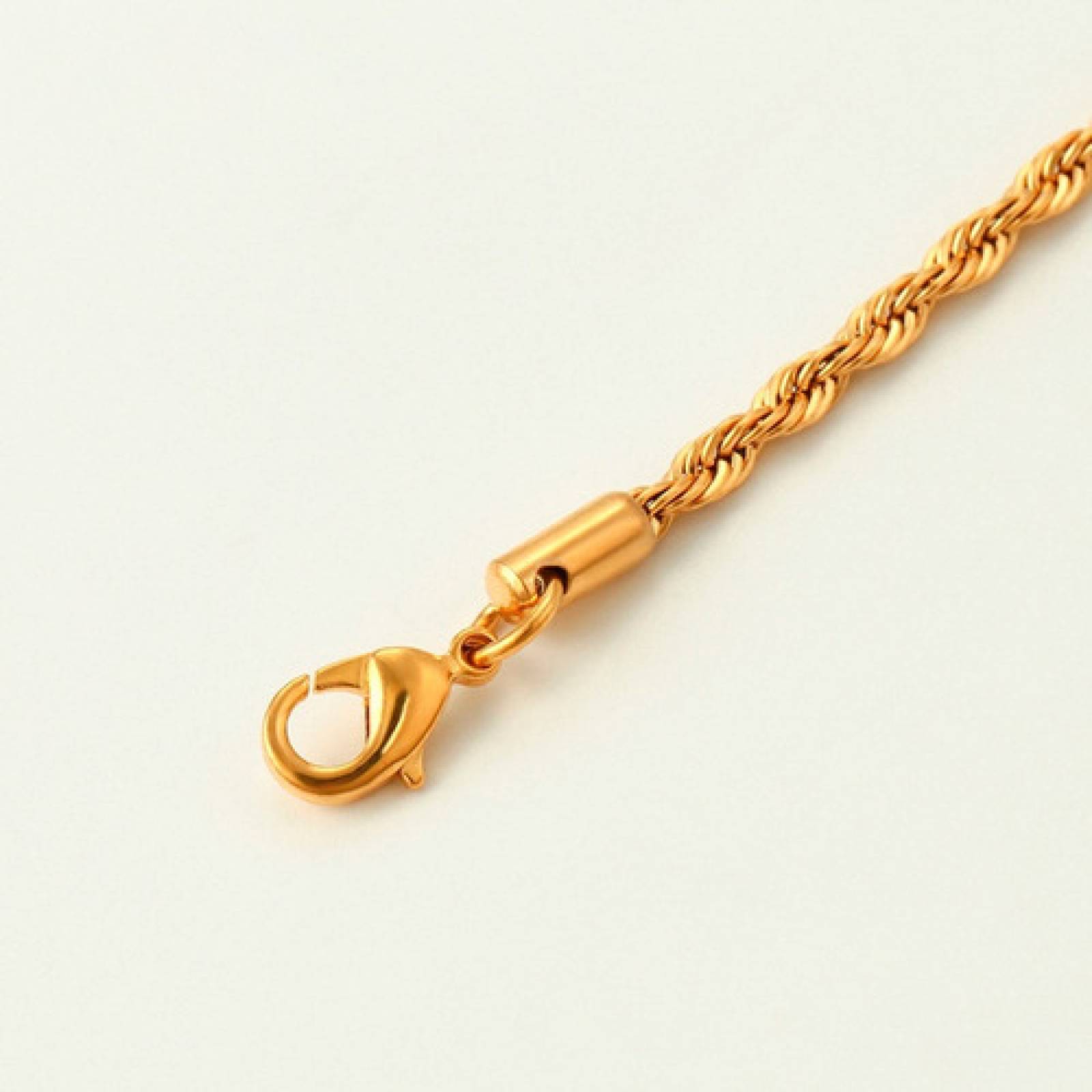 Cadena Para Caballero De Oro 24k Lam Torsal 50 Cm 3mm Grosor