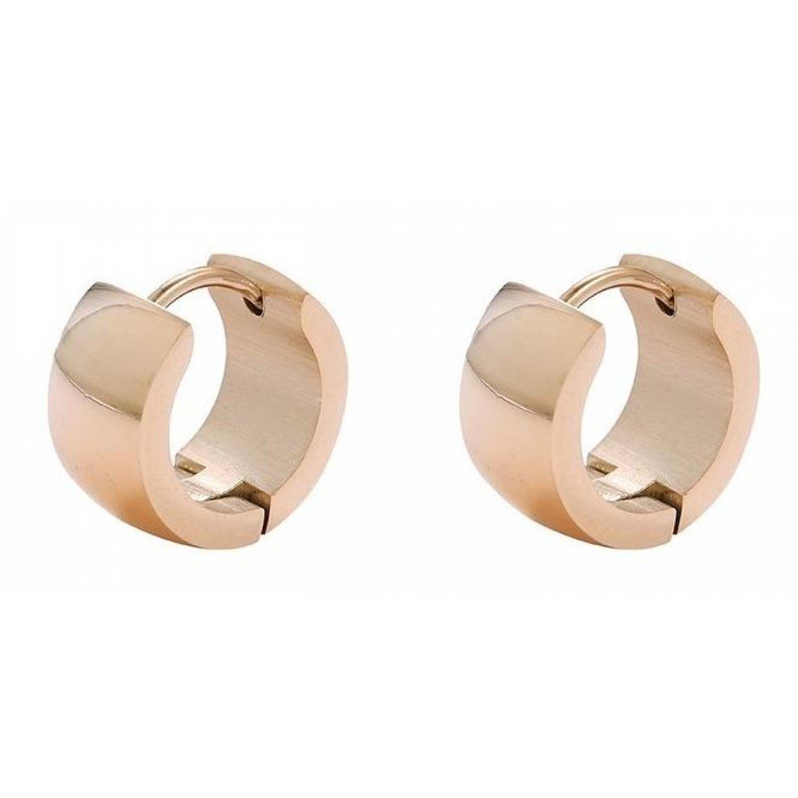 CRISTAL AMOR - Arracadas Huggies Oro Rosa 14k Laminado