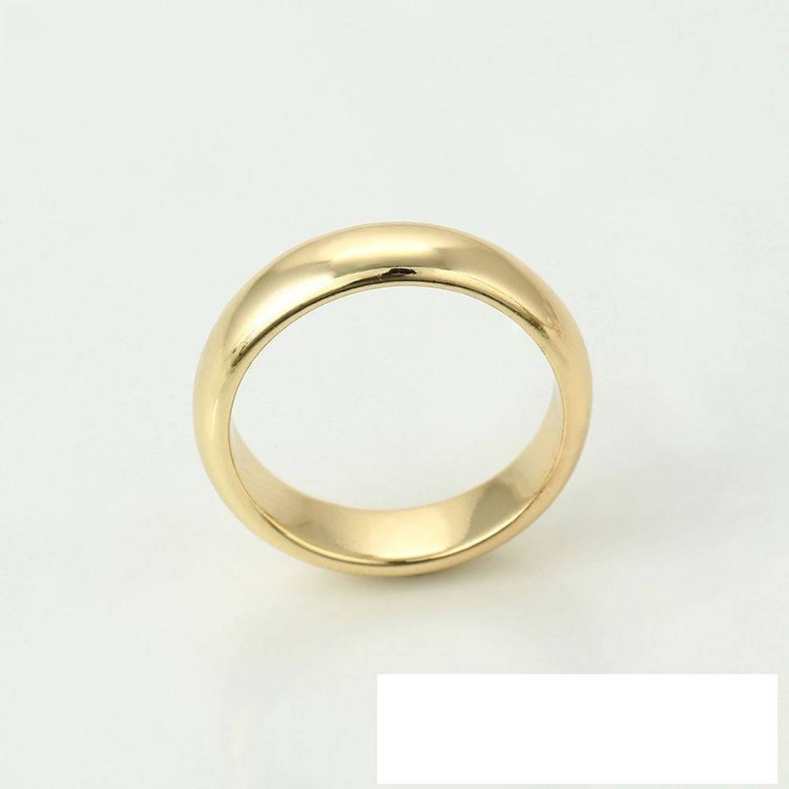 CRISTAL AMOR - Anillo Argolla Matrimonio Oro 14k Laminado Unisex Dorado 5 mm