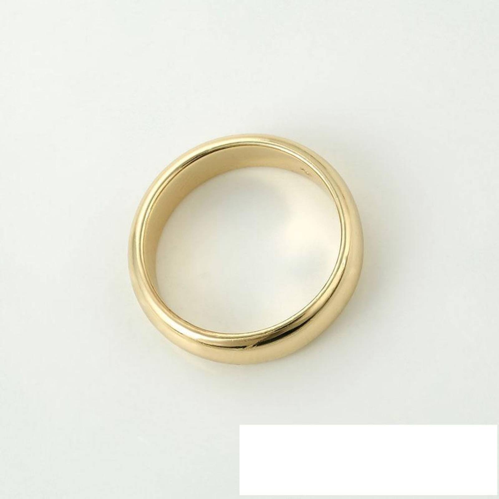 CRISTAL AMOR - Anillo Argolla Matrimonio Oro 14k Laminado Unisex Dorado 5 mm