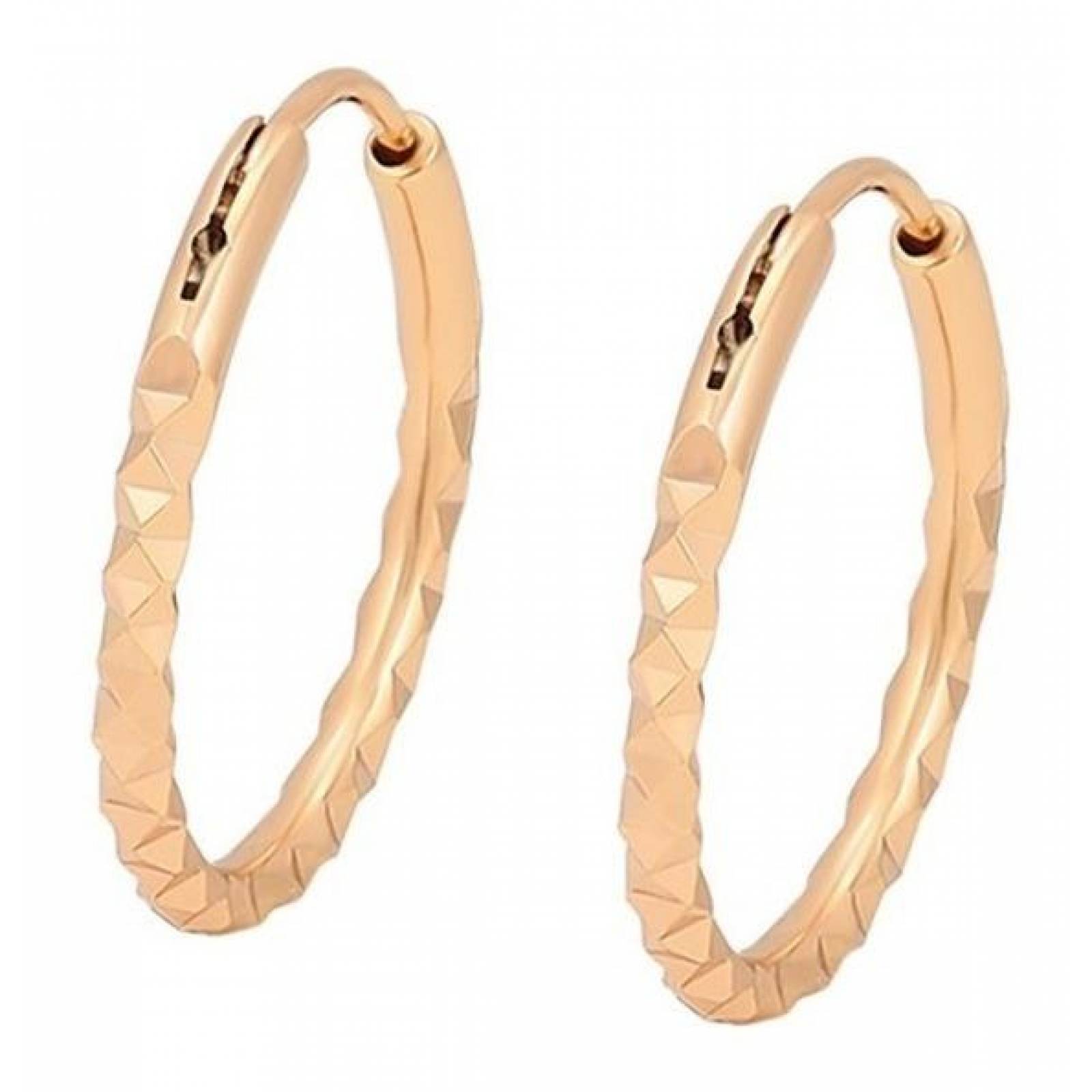CRISTAL AMOR - Arracadas Facetadas Diamantadas Niña Oro 18k Laminado 