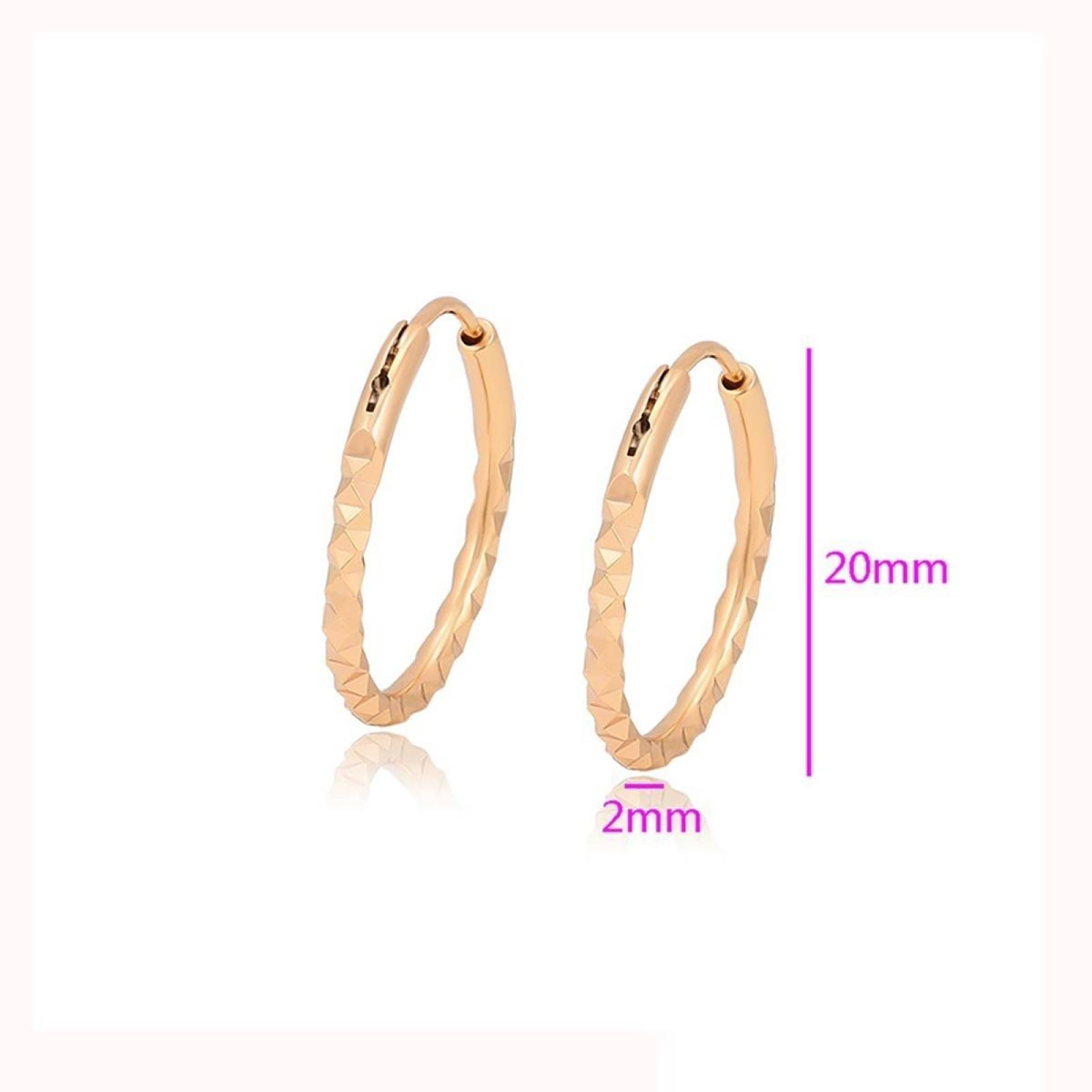 CRISTAL AMOR - Arracadas Facetadas Diamantadas Niña Oro 18k Laminado 