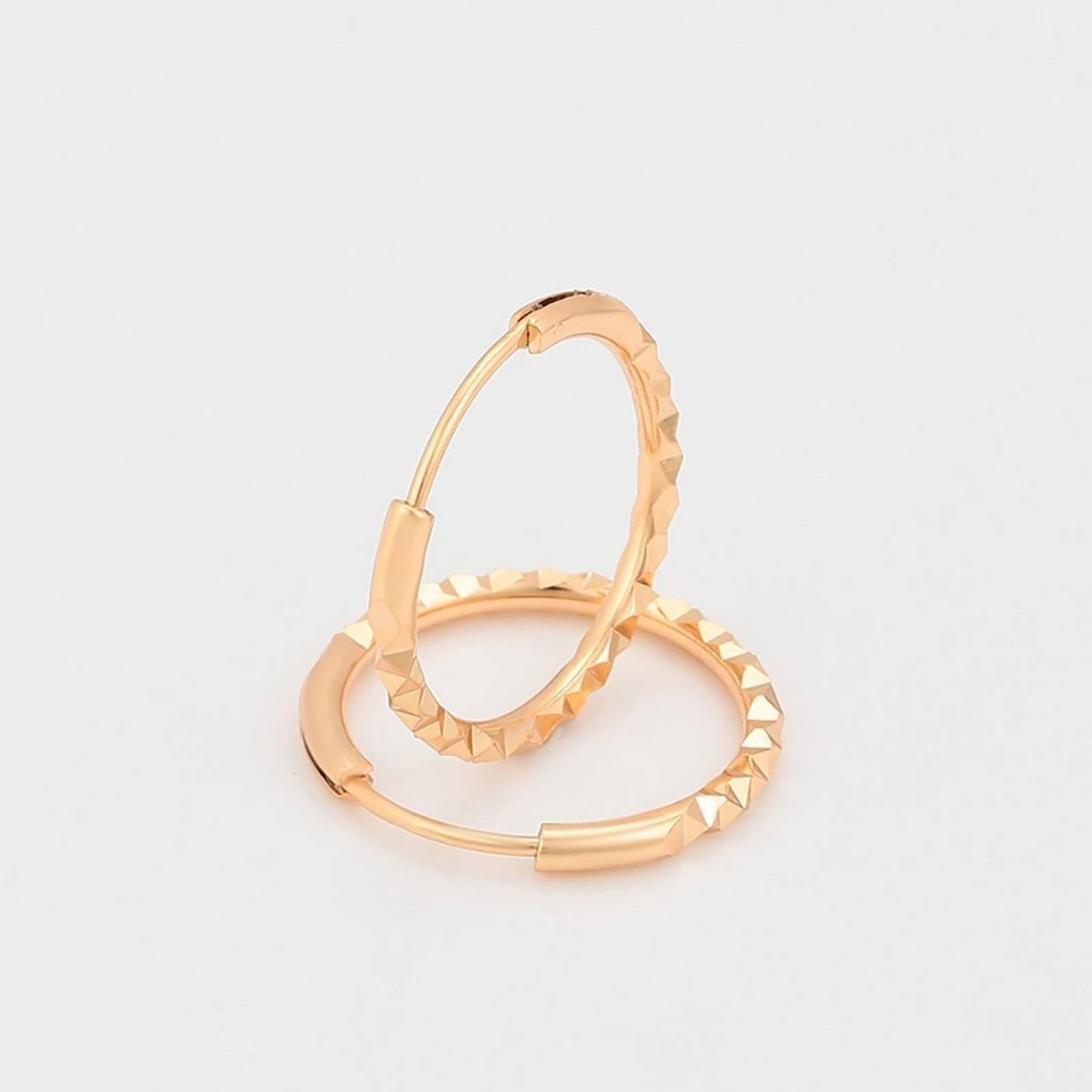 CRISTAL AMOR - Arracadas Facetadas Diamantadas Niña Oro 18k Laminado 