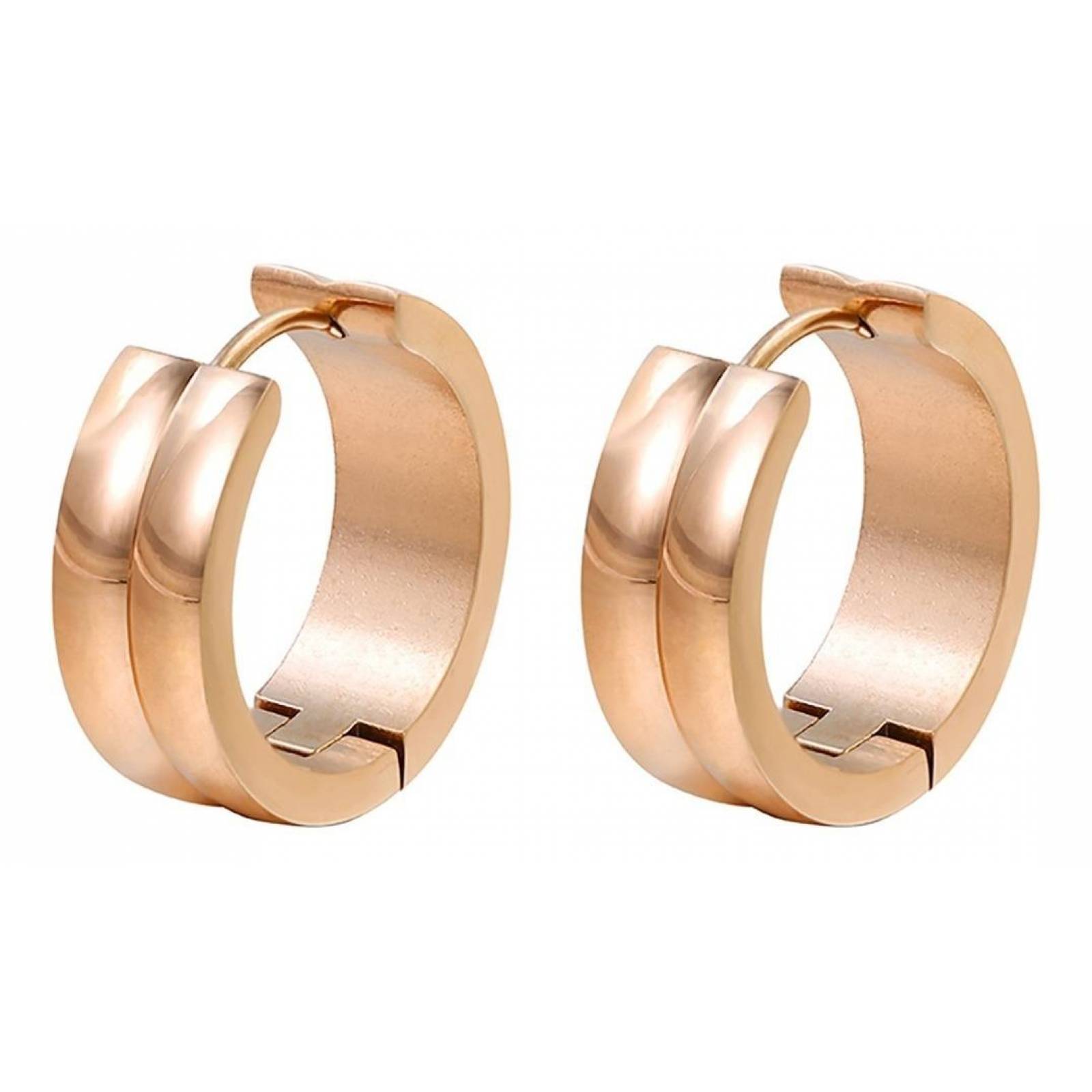 CRISTAL AMOR - Arracadas Oro Rosa 14k Laminado Con  