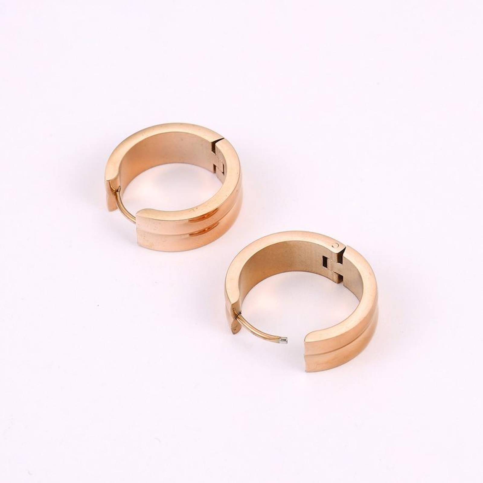 CRISTAL AMOR - Arracadas Oro Rosa 14k Laminado Con  