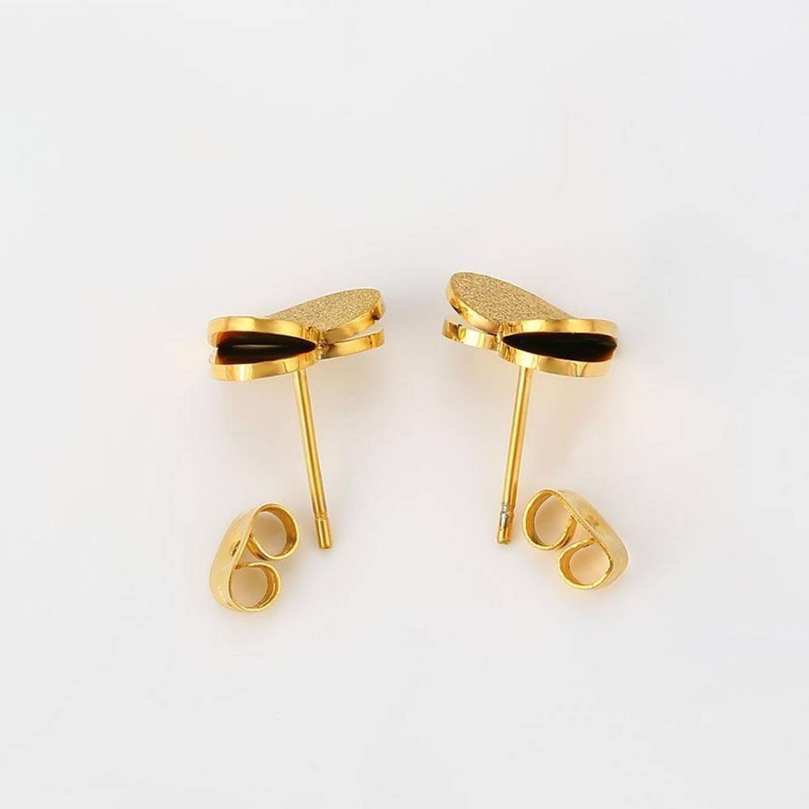 CRISTAL AMOR - Collar Y Aretes Corazon Azucarado Oro 14k Laminado