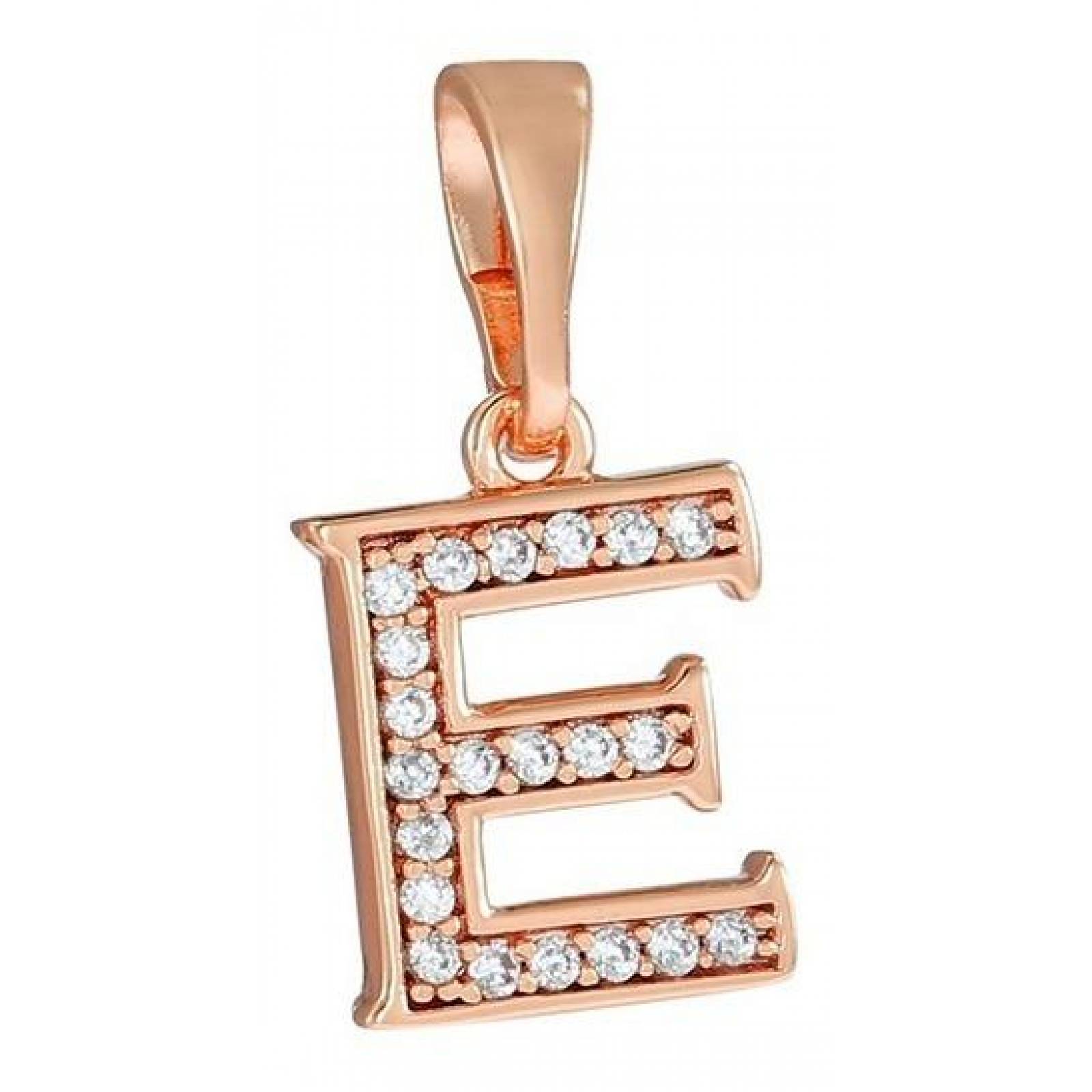 CRISTAL AMOR - Collar Letra Inicial Cristal Oro 14k Laminado  Rosa G