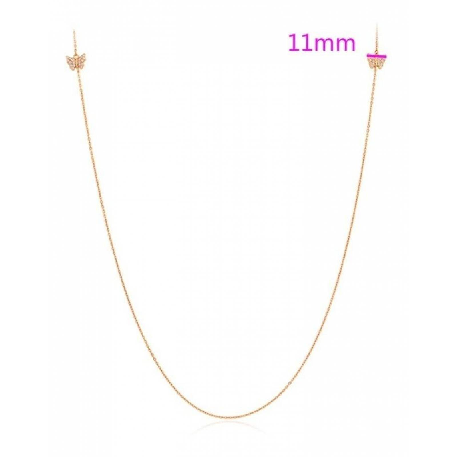 CRISTAL AMOR - Collar Mariposa P/ Lentes Cubrebocas Gafas Oro Laminado 