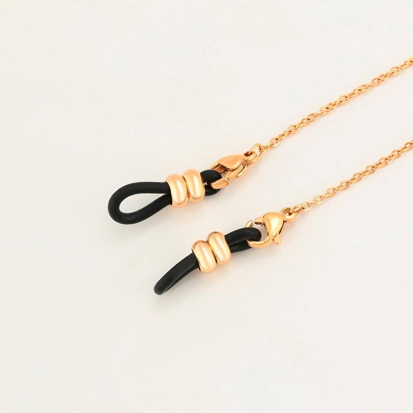 CRISTAL AMOR - Collar Mariposa P/ Lentes Cubrebocas Gafas Oro Laminado 