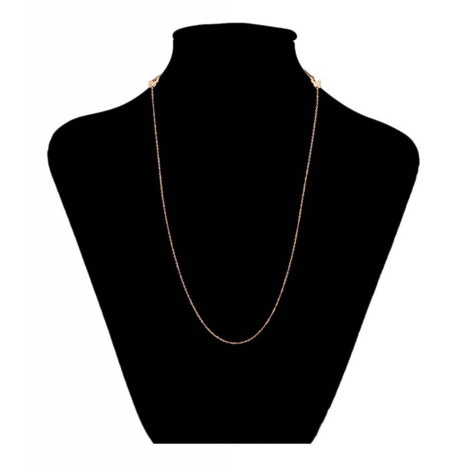 CRISTAL AMOR - Collar Mariposa P/ Lentes Cubrebocas Gafas Oro Laminado 