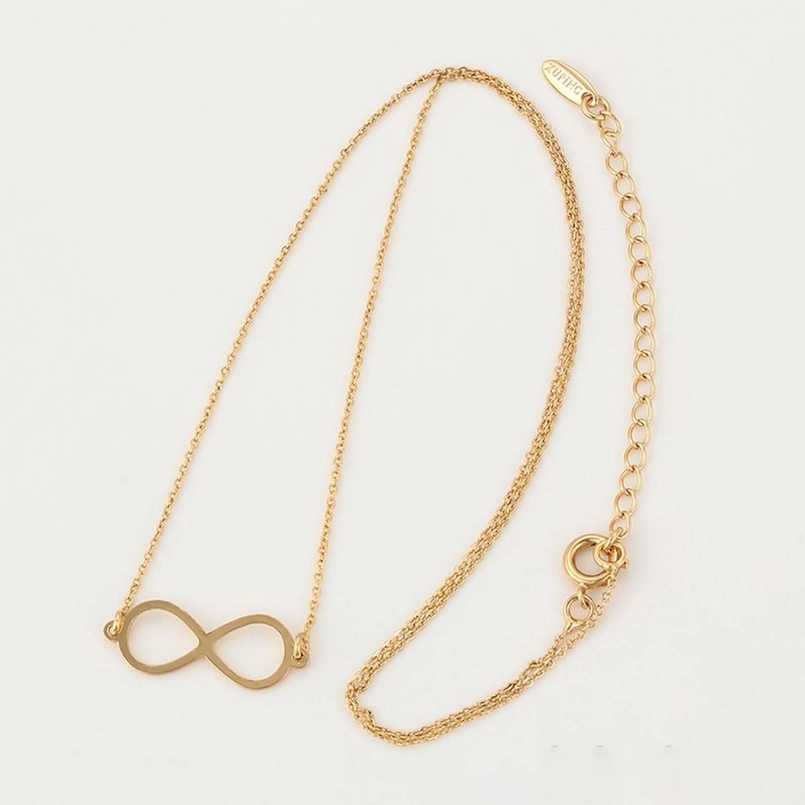CRISTAL AMOR - Collar Dije Infinito Para Dama De Oro Laminado 14k 