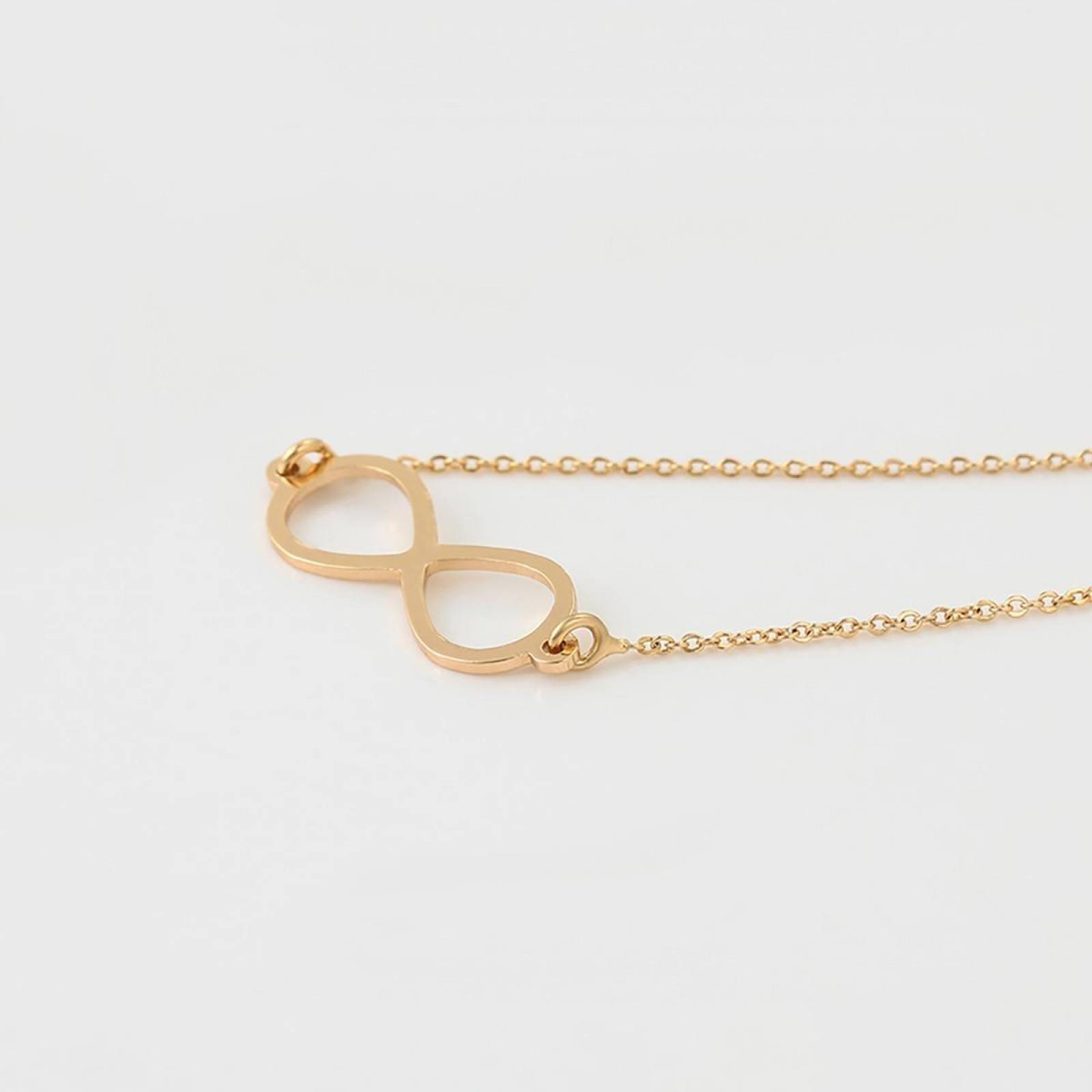 CRISTAL AMOR - Collar Dije Infinito Para Dama De Oro Laminado 14k 