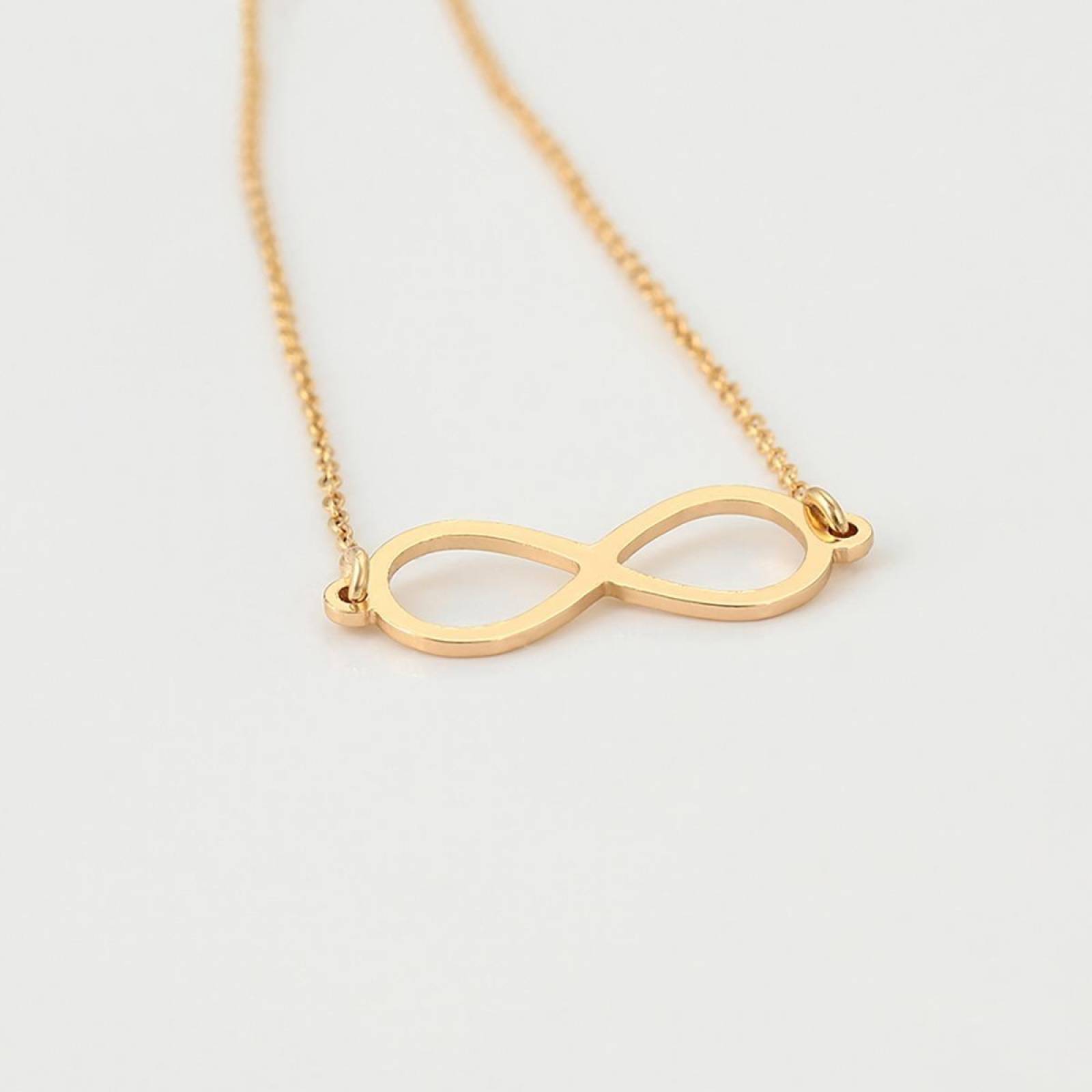 CRISTAL AMOR - Collar Dije Infinito Para Dama De Oro Laminado 14k 