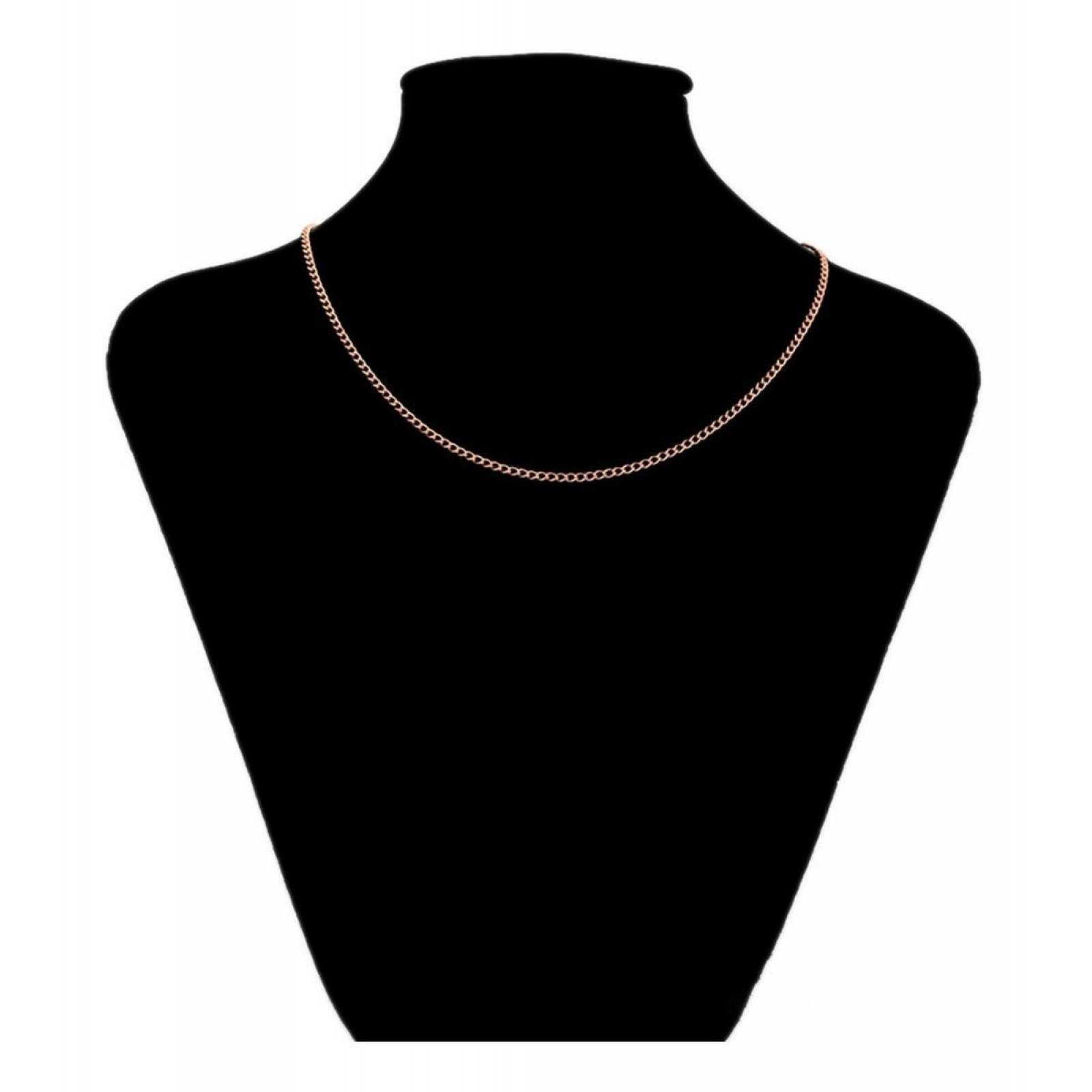 CRISTAL AMOR - Cadena Tejido Ingles Dama 45 Cm 2.5 Mm Oro 14k Laminado