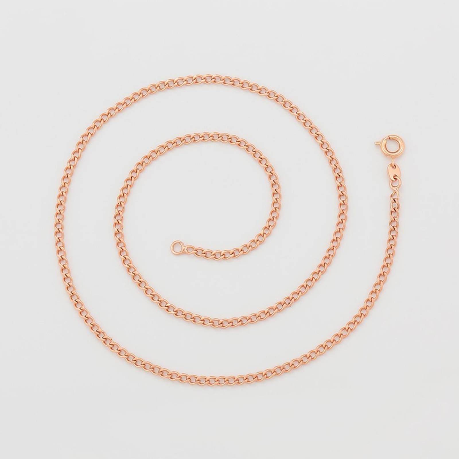 CRISTAL AMOR - Cadena Tejido Ingles Dama 45 Cm 2.5 Mm Oro 14k Laminado