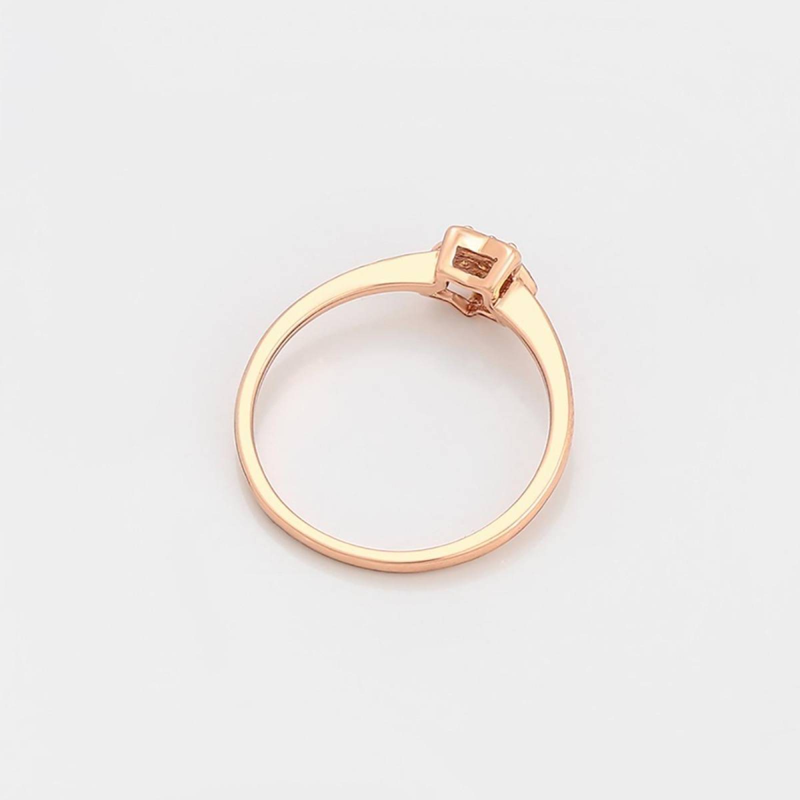 CRISTAL AMOR - Anillo Estrella Con Cristales Oro Rosa 14k Laminadoad