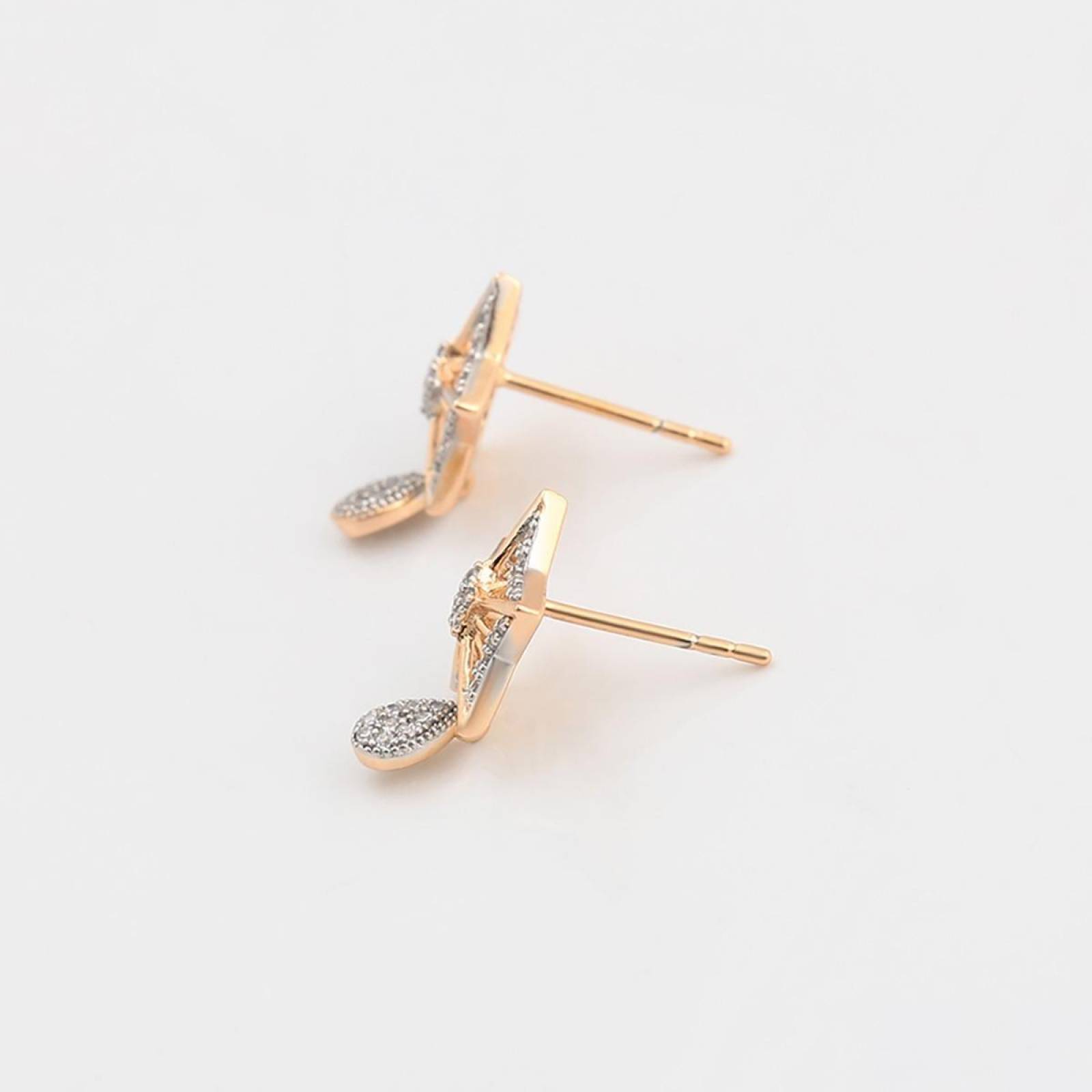 CRISTAL AMOR - Collar Y Aretes Estrella Cristales Oro 18k Laminado 