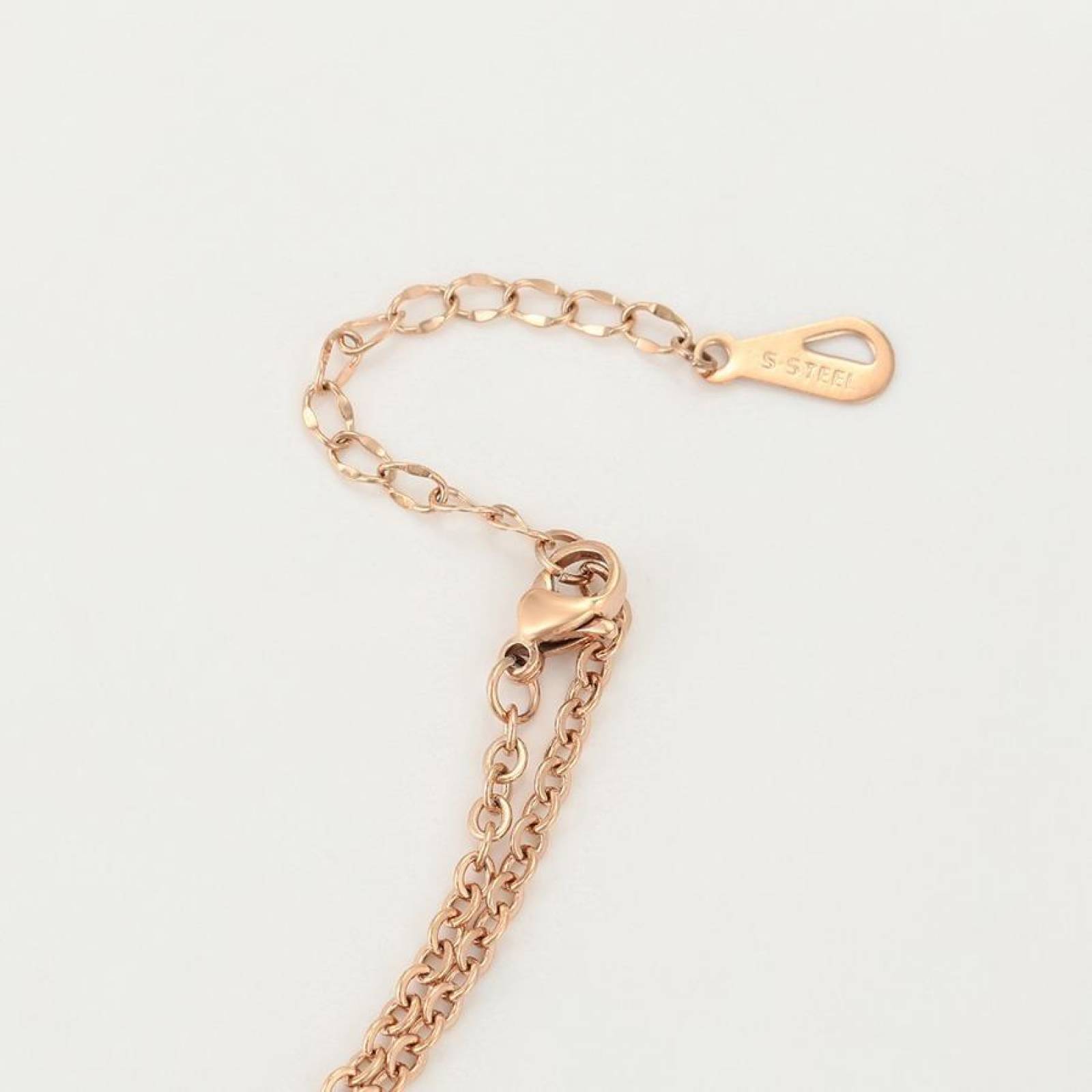 CRISTAL AMOR - Collar Delfín Cristales Oro Rosa 14k Laminado