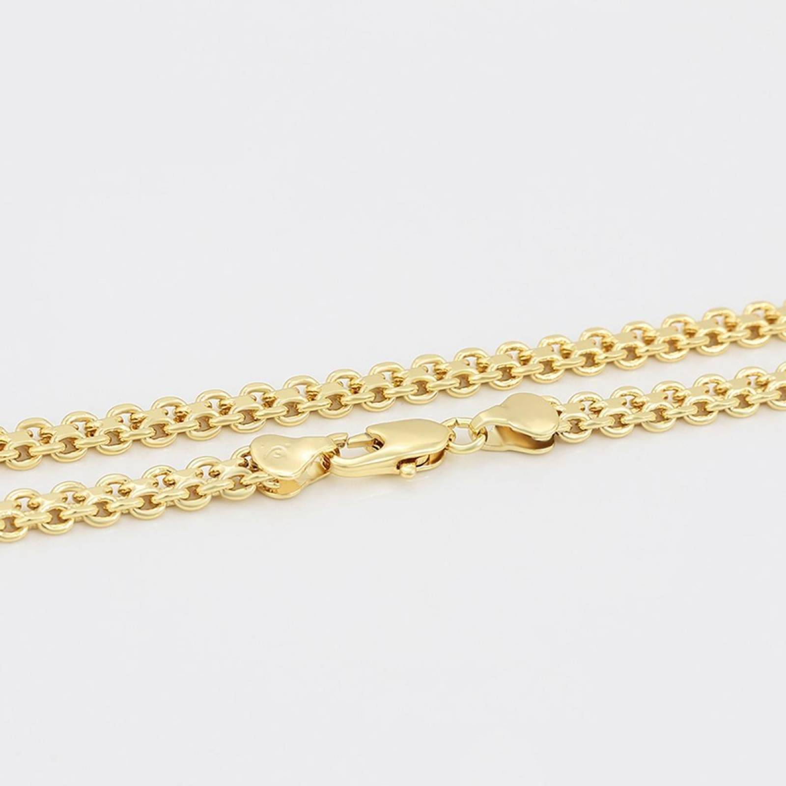 CRISTAL AMOR - Cadena Tejido Chino Unisex 60 Cm Oro 14k Laminado