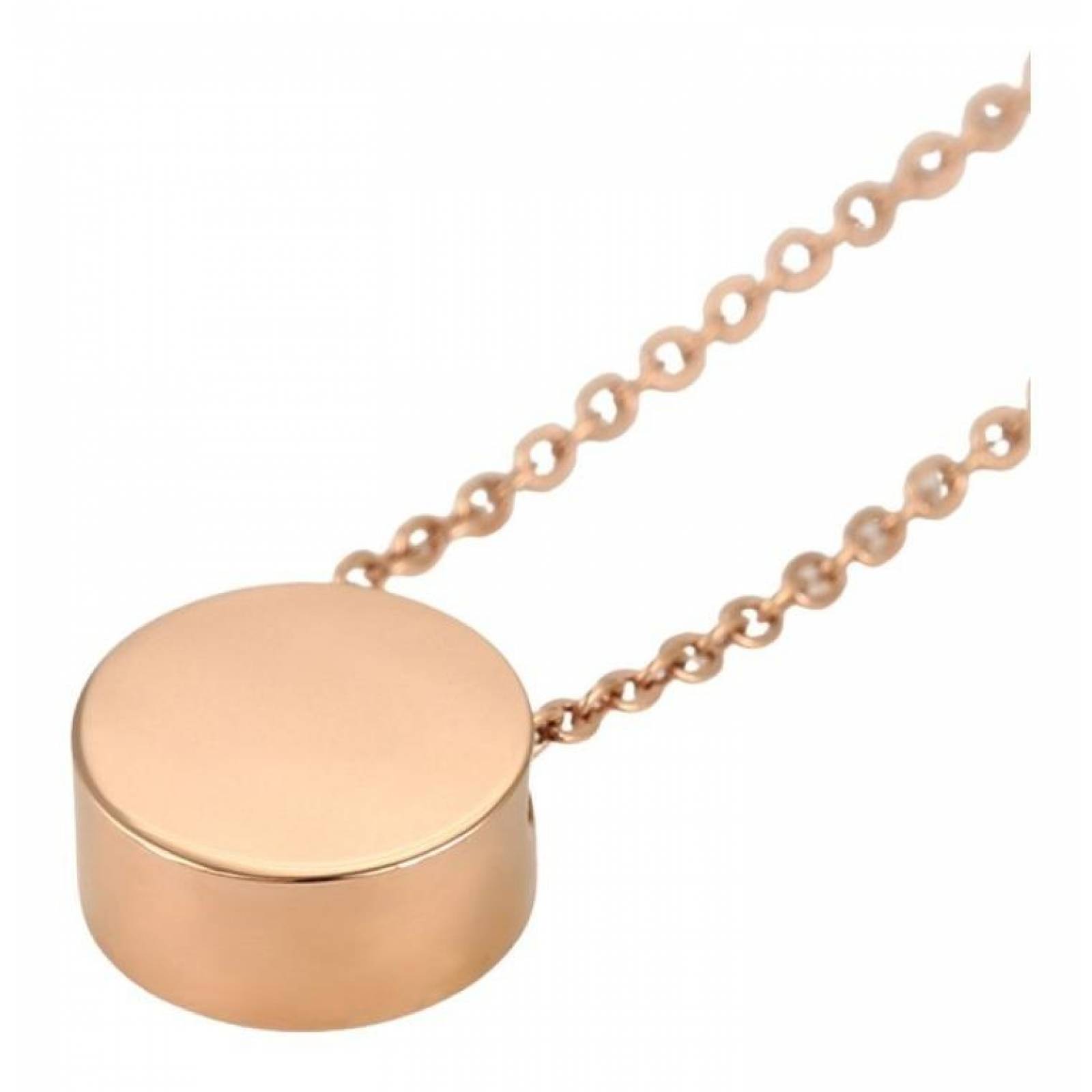 CRISTAL AMOR - Clasico Collar Y Aretes Numeros Romanos Oro 14k Laminado Rosa/Negro