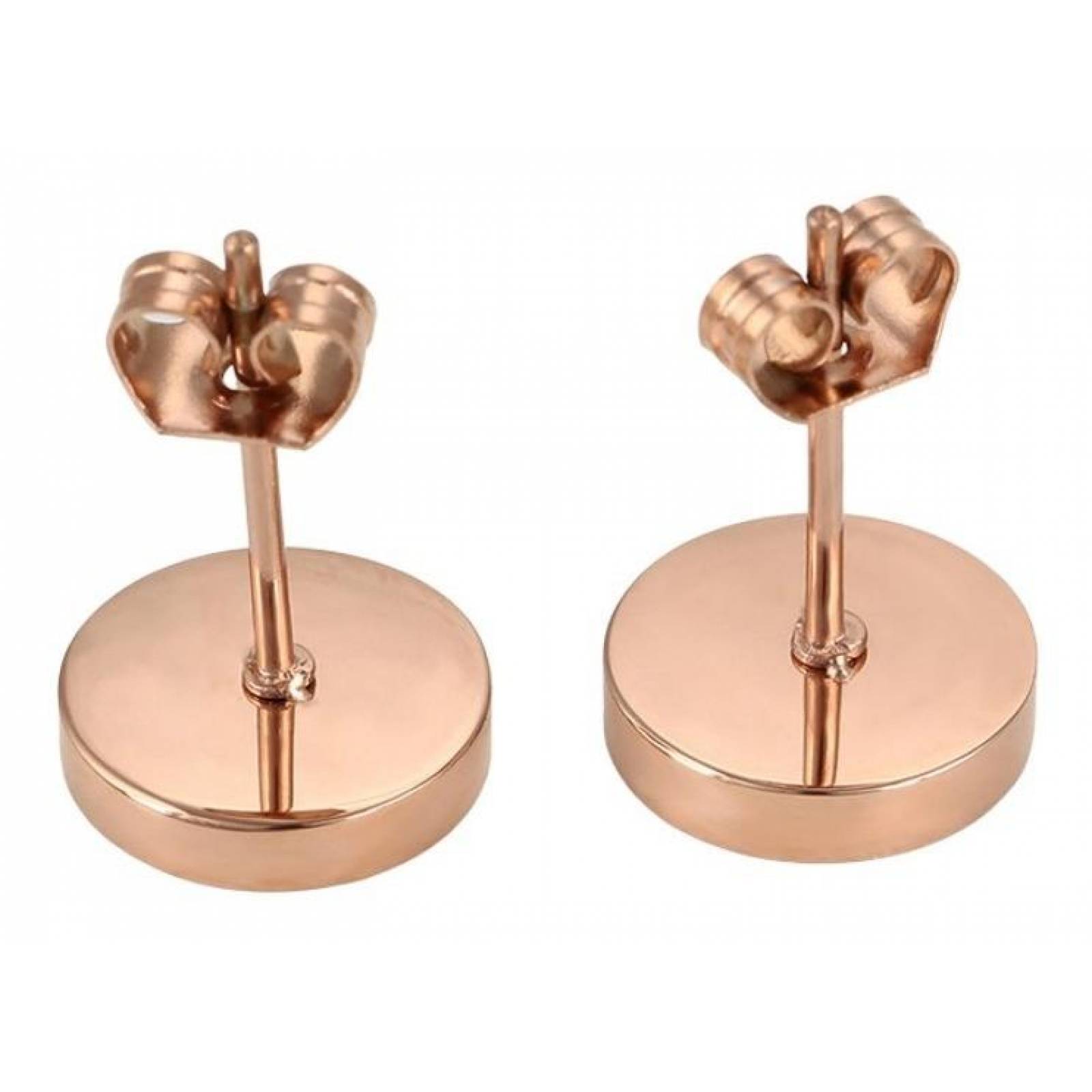 CRISTAL AMOR - Clasico Collar Y Aretes Numeros Romanos Oro 14k Laminado Rosa/Negro