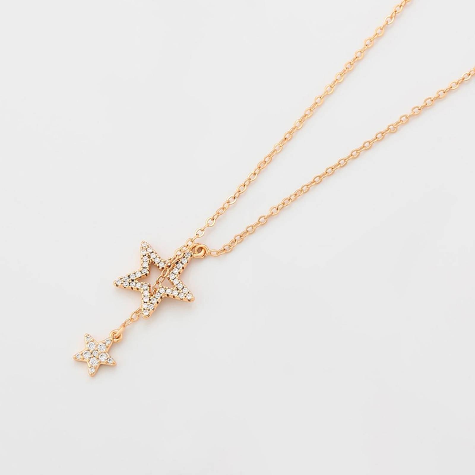 CRISTAL AMOR Collar Estrellas Mujer Oro 18K Laminado Cristales Austriacos 
