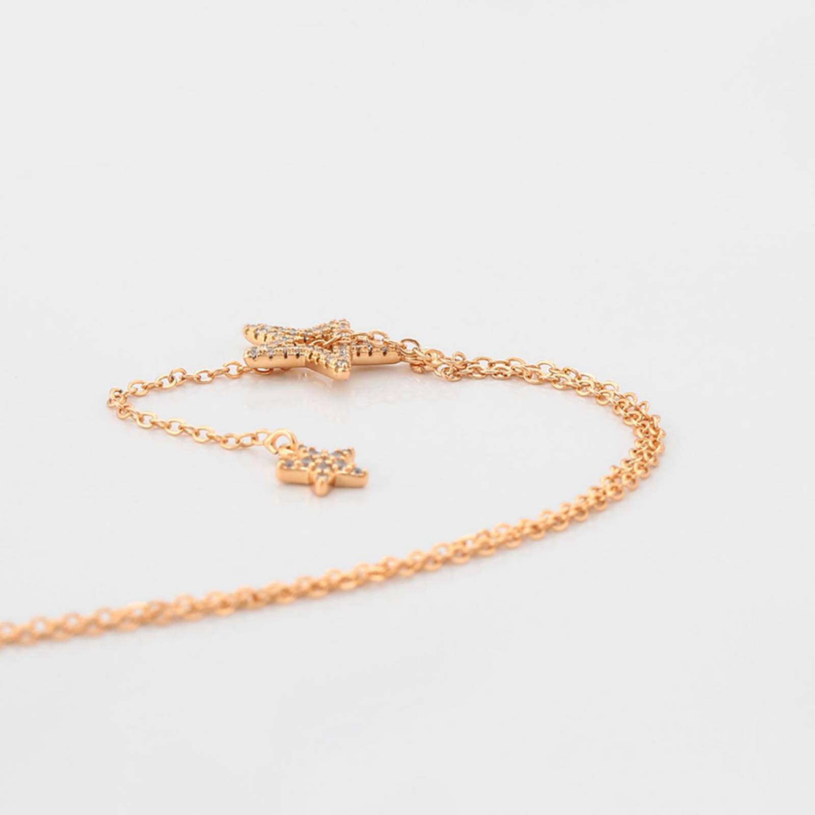 CRISTAL AMOR Collar Estrellas Mujer Oro 18K Laminado Cristales Austriacos 