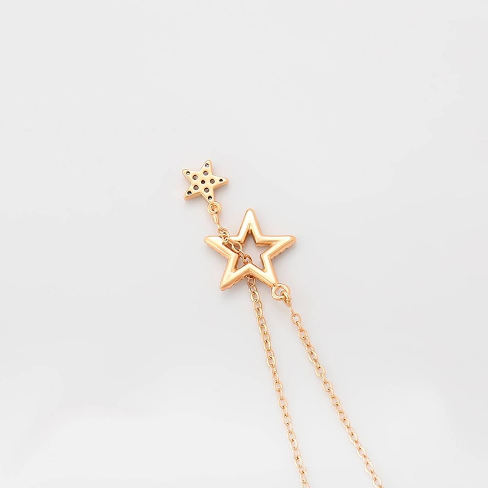 CRISTAL AMOR Collar Estrellas Mujer Oro 18K Laminado Cristales Austriacos 