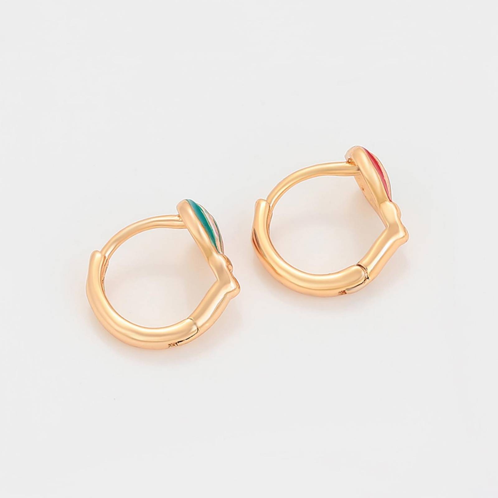 CRISTAL AMOR - Arracadas Chicas Niña / Adulto Globo Aerostatico Oro 18K Laminado Dorado