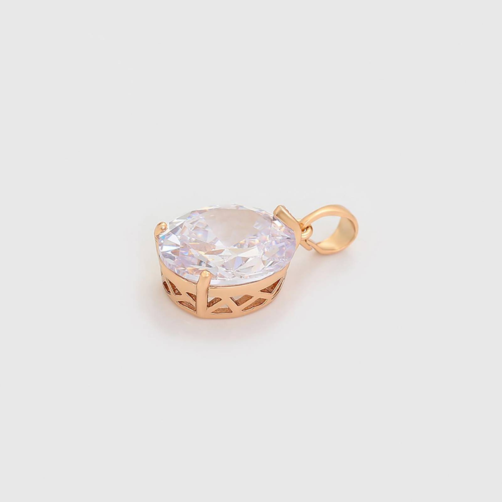 CRISTAL AMOR - Elegante Set Collar y Aretes Dama Con Cristales Oro 14K Laminado Dorado