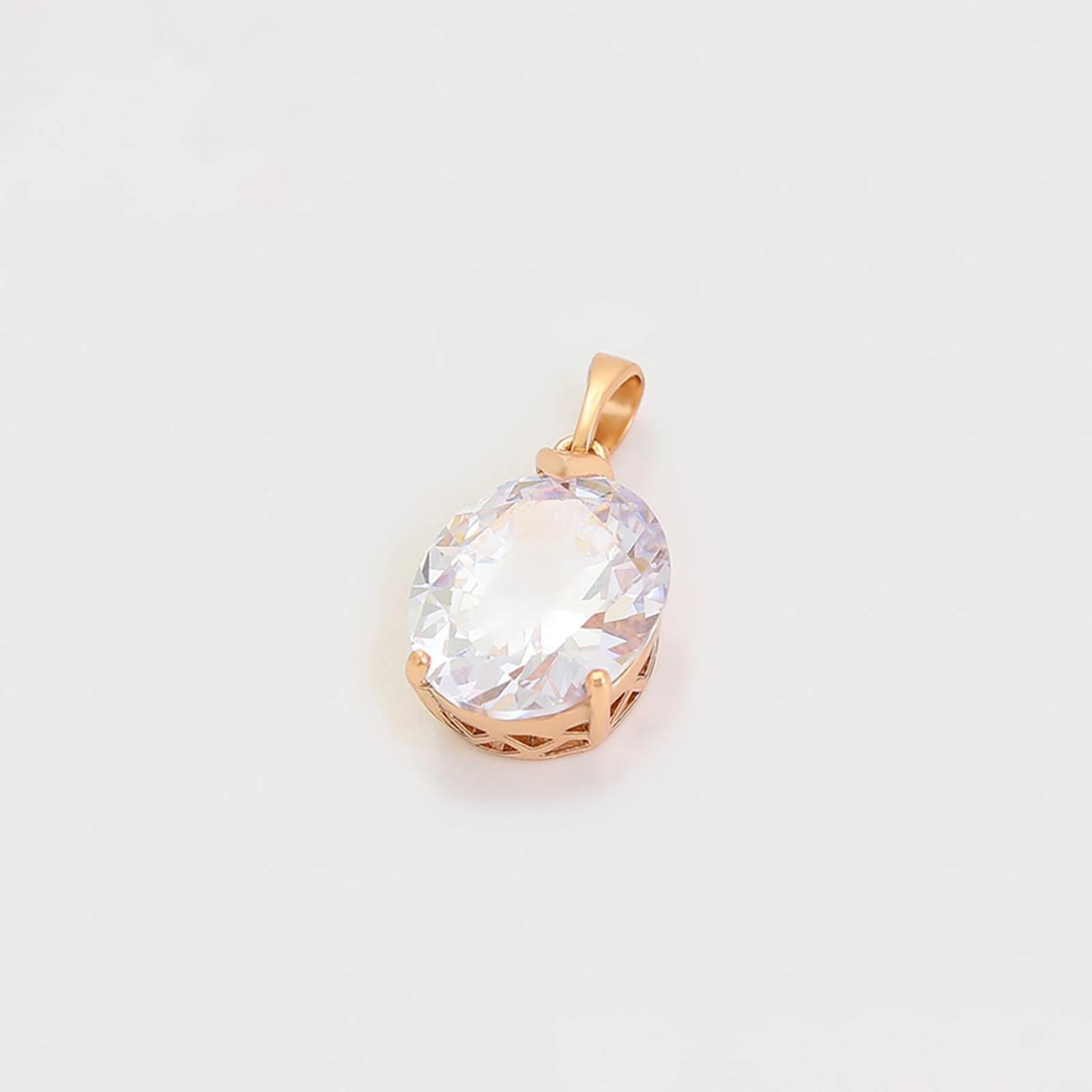 CRISTAL AMOR - Elegante Set Collar y Aretes Dama Con Cristales Oro 14K Laminado Dorado