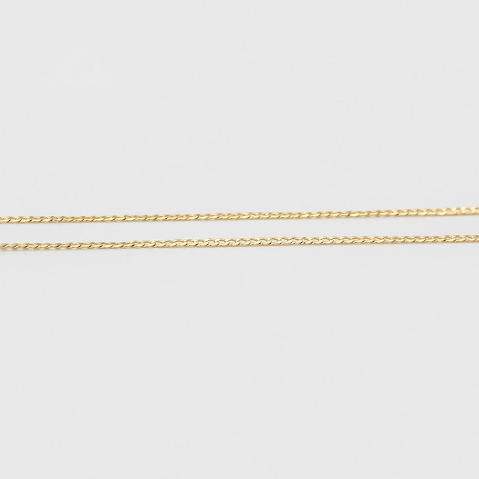 CRISTAL AMOR - Cadena Unisex Tejido Ingles 1 x 1 50 cm 2 mm Oro 14K Laminado Dorado