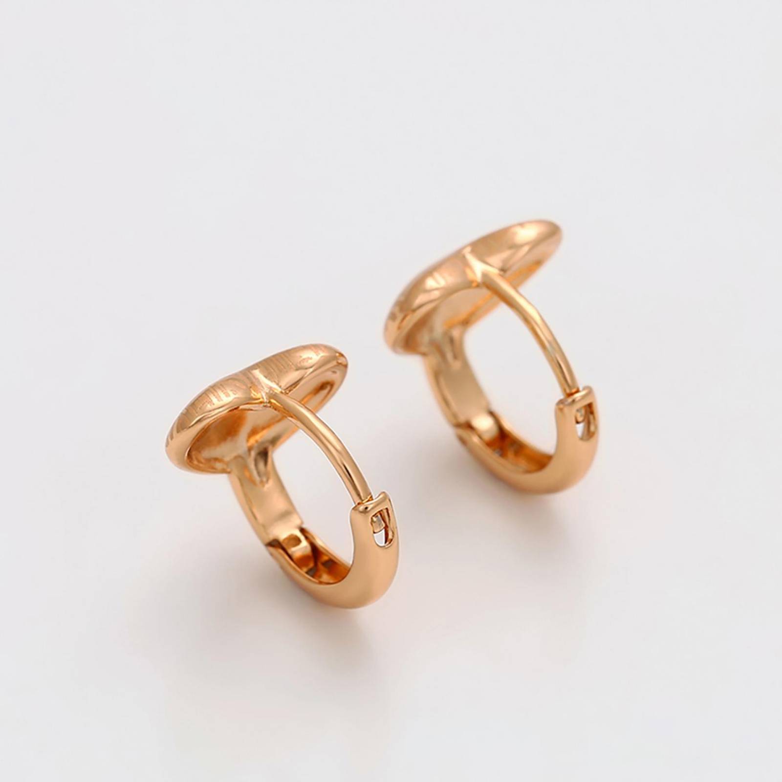 CRISTAL AMOR - Aretes Arracadas Corazón Para Dama o Niña Oro 18K Laminado Dorado