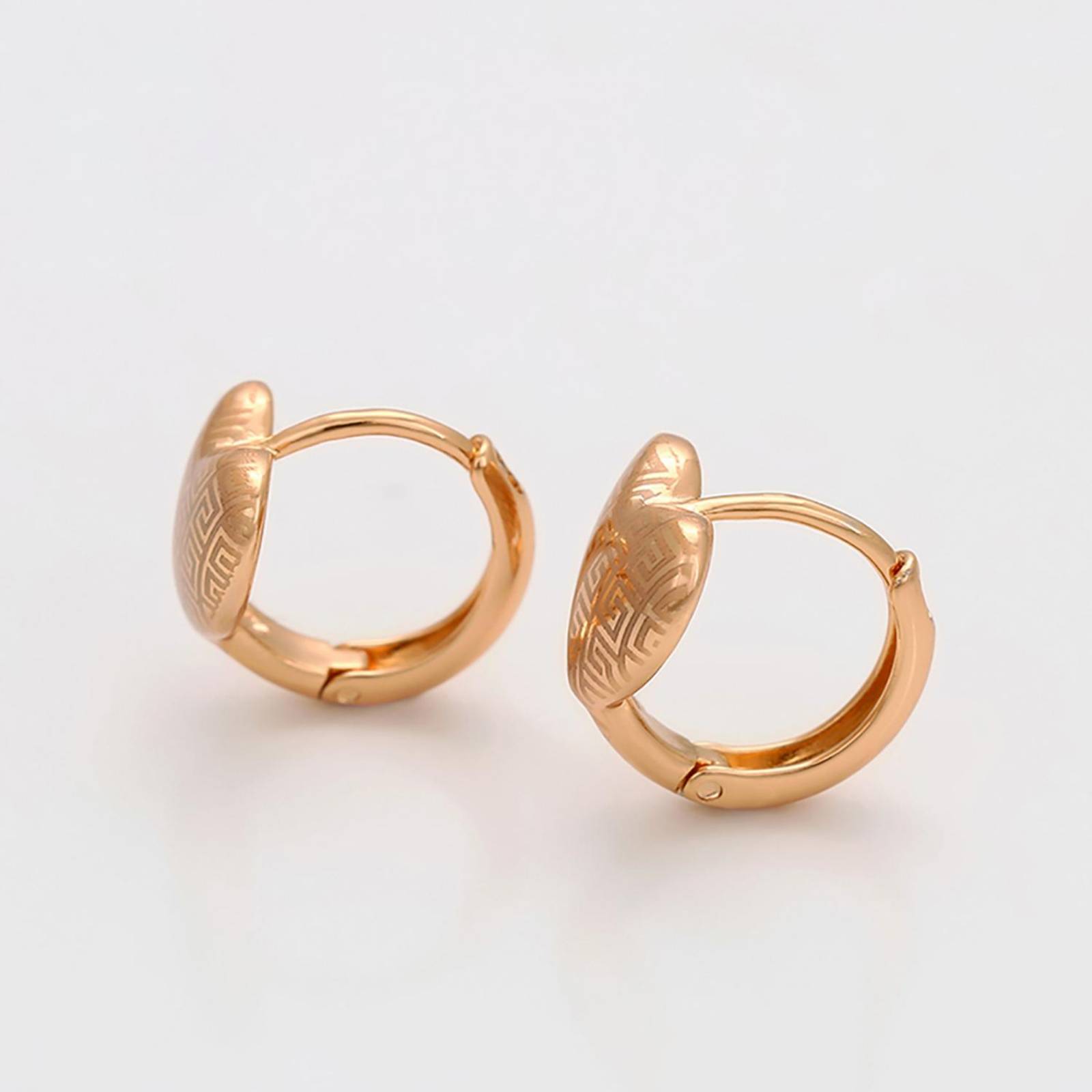 CRISTAL AMOR - Aretes Arracadas Corazón Para Dama o Niña Oro 18K Laminado Dorado