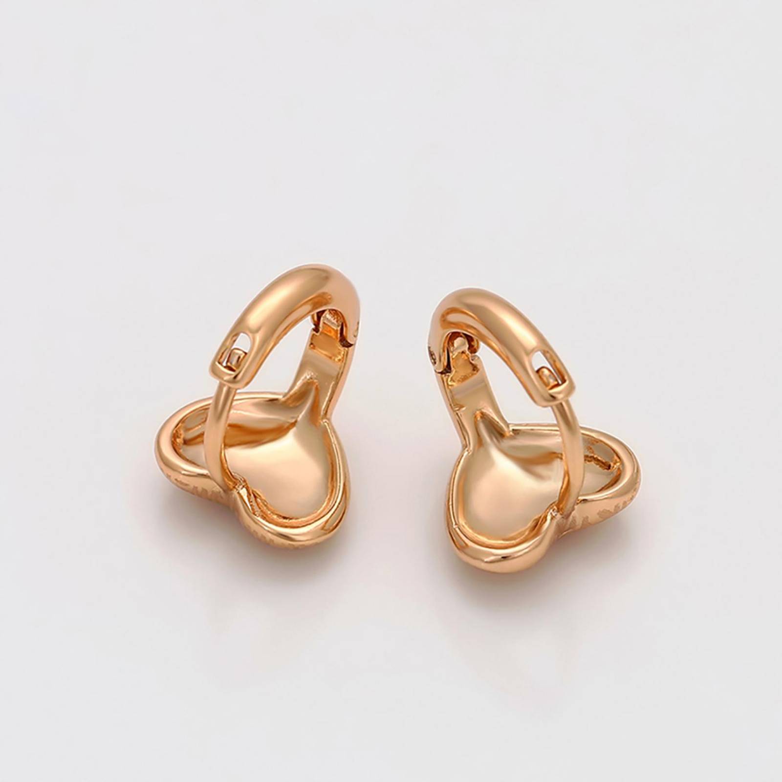 CRISTAL AMOR - Aretes Arracadas Corazón Para Dama o Niña Oro 18K Laminado Dorado