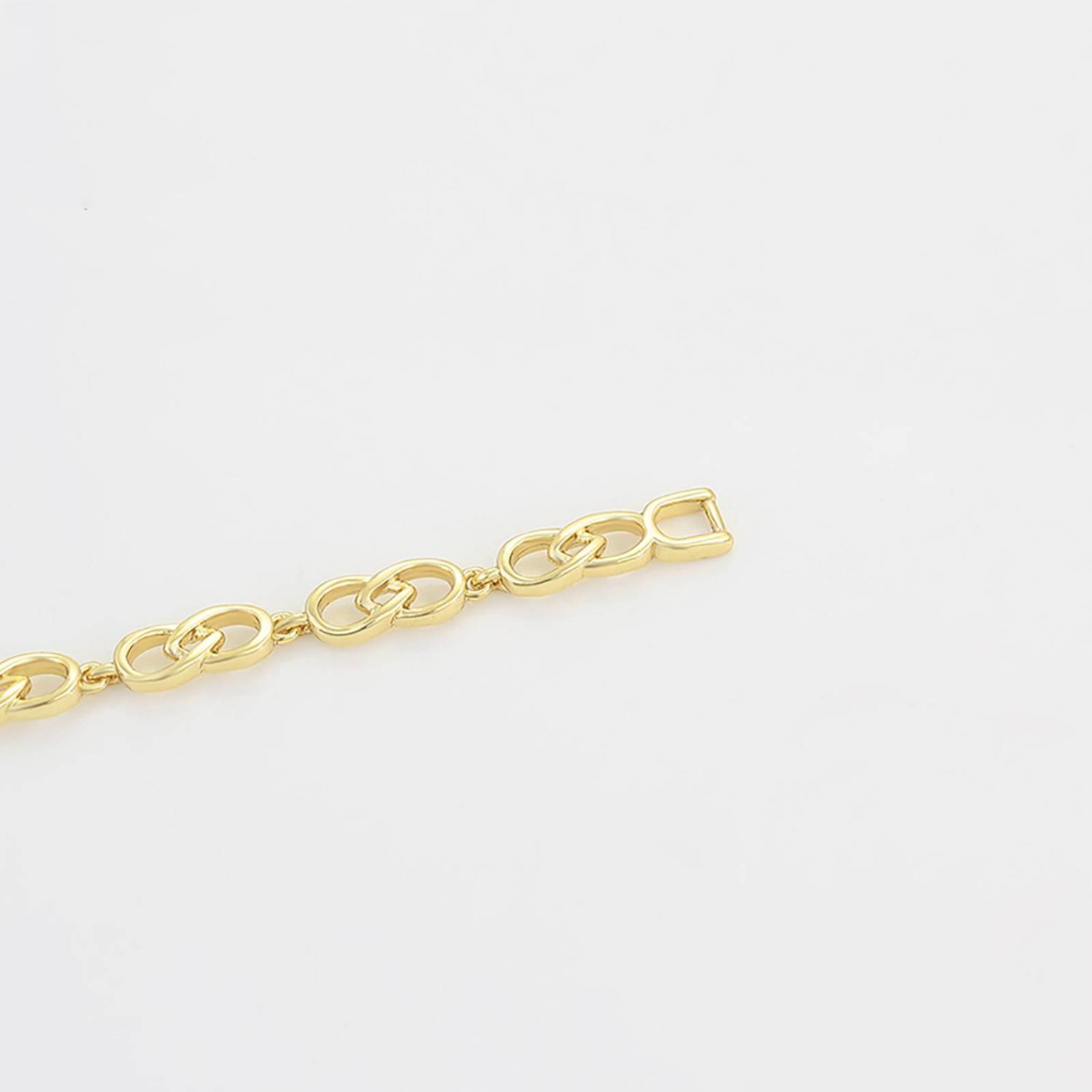 CRISTAL AMOR - Pulsera Esclava Flor Margarita Cristales Para Dama Oro 14K Laminado Dorado