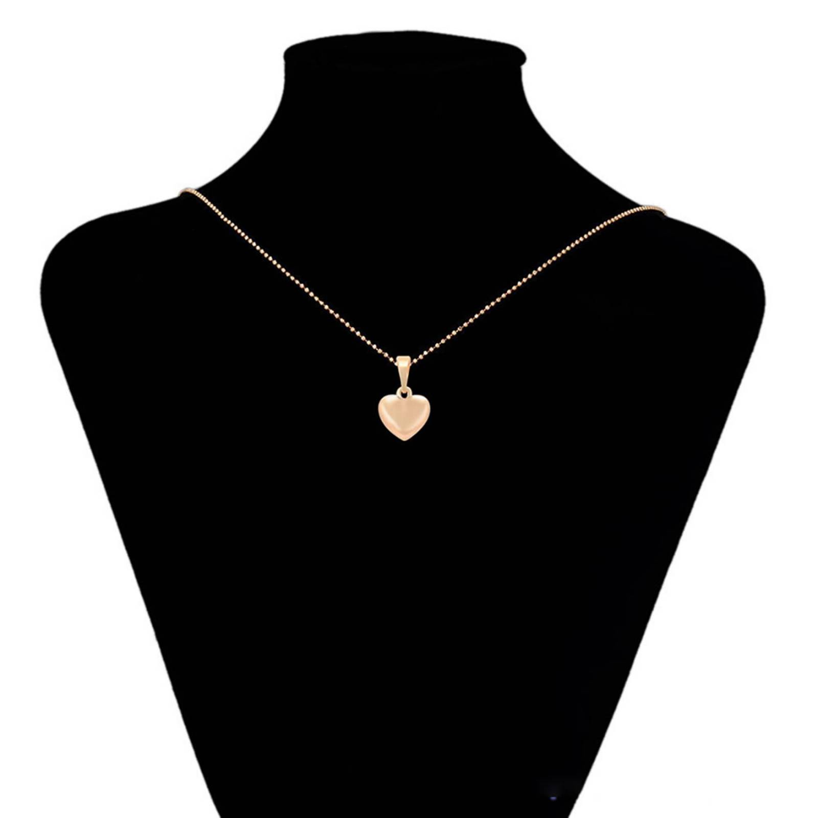 CRISTAL AMOR - Collar y Aretes Colgantes Corazón Regalo Amor Oro 18K Laminado Dorado