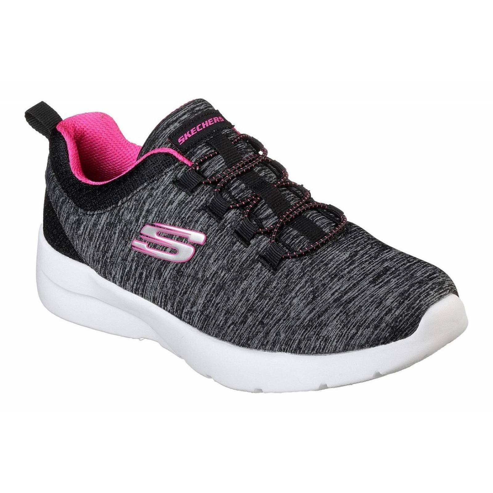 Tenis Skechers Para Mujer Dynamight 20 12965 Cómodos Gris Negro 